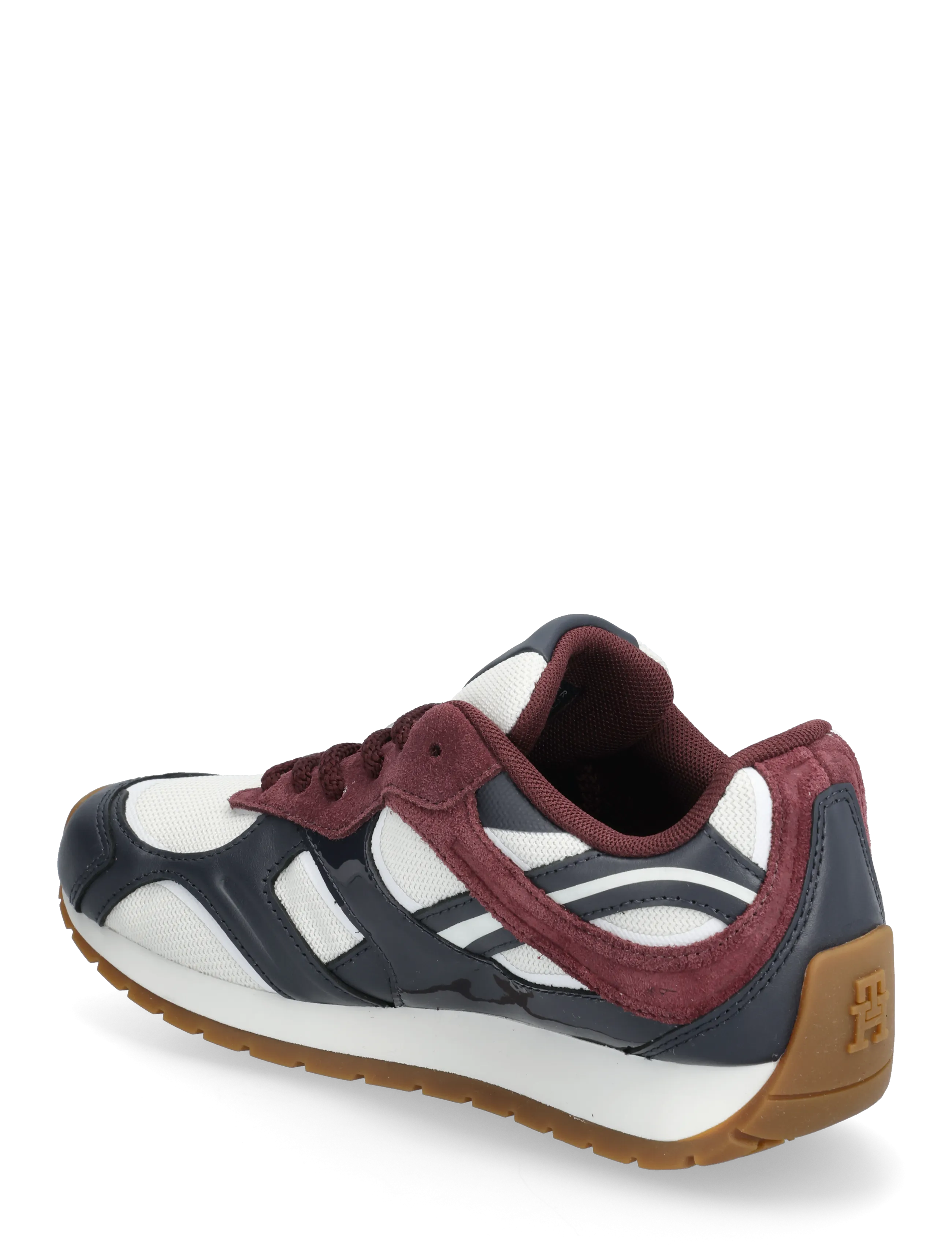 Tommy Hilfiger - TH MODERN RUNNER MIX MAT - laisvalaikio batai žemu aulu - space blue marzemino ecru - 2