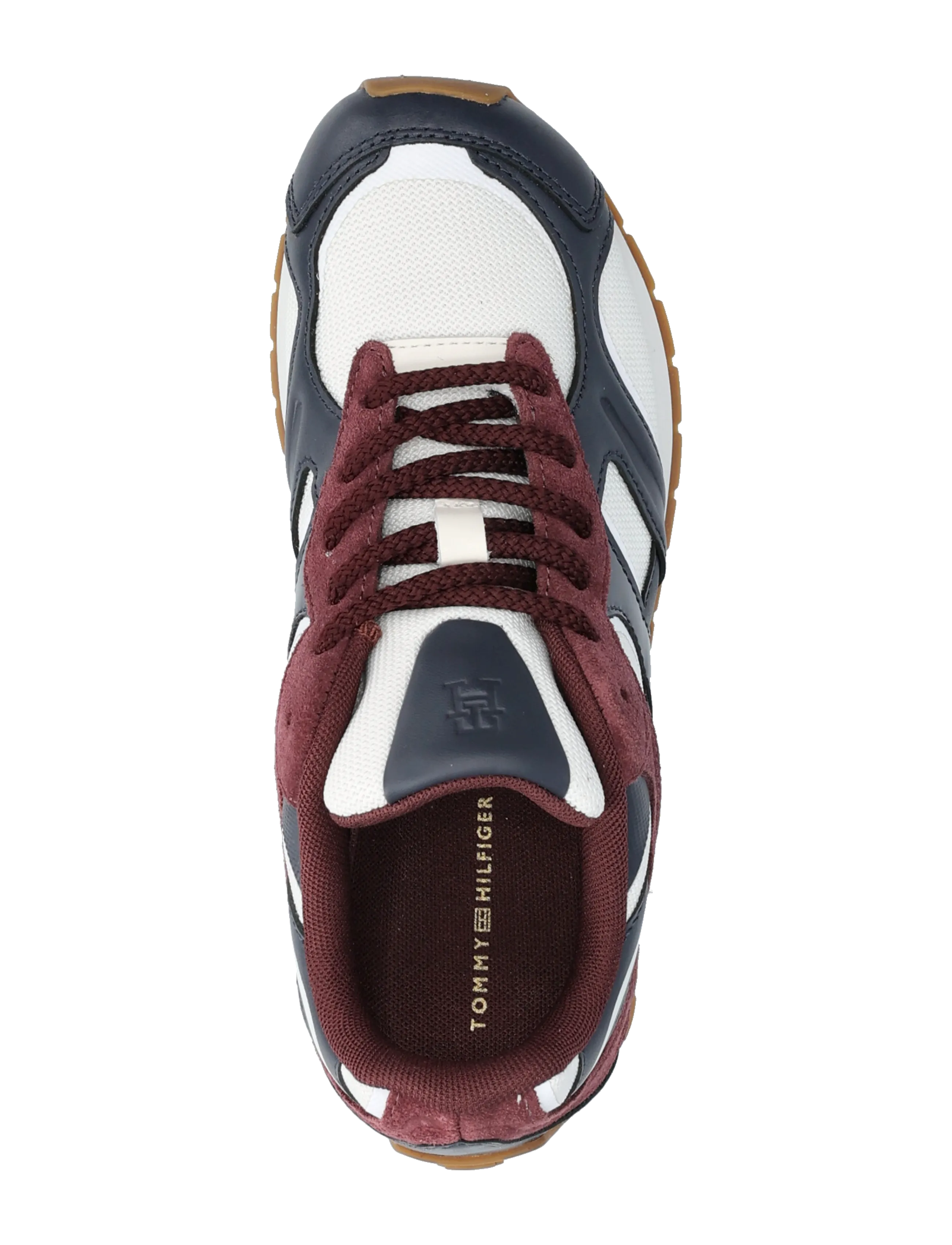 Tommy Hilfiger - TH MODERN RUNNER MIX MAT - laisvalaikio batai žemu aulu - space blue marzemino ecru - 3