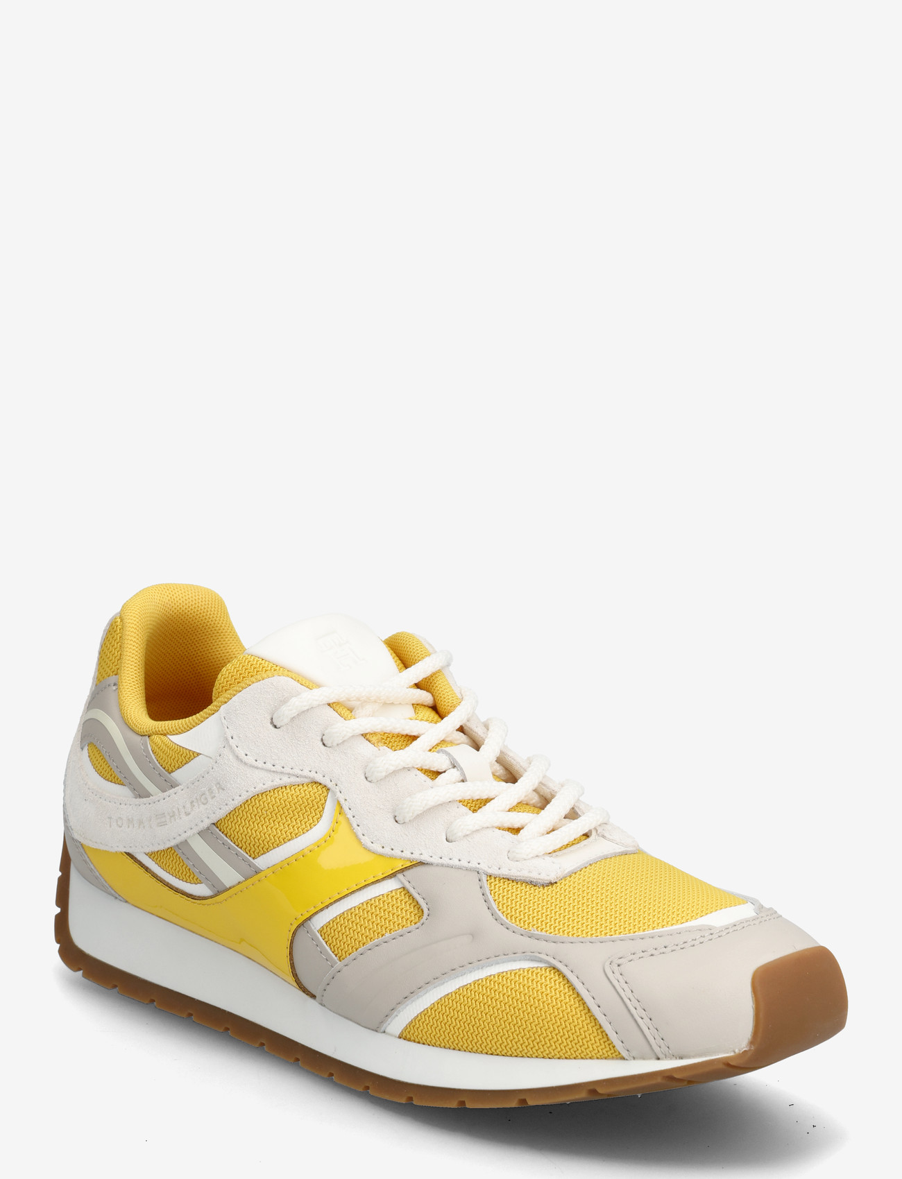 Tommy Hilfiger - TH MODERN RUNNER MIX MAT - lave sneakers - yellow classic stone ancient white - 0