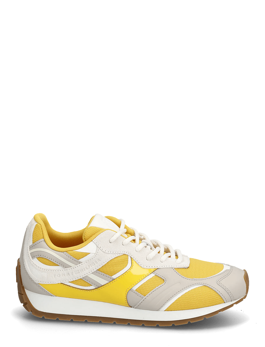 Tommy Hilfiger - TH MODERN RUNNER MIX MAT - niedrige sneaker - yellow classic stone ancient white - 1