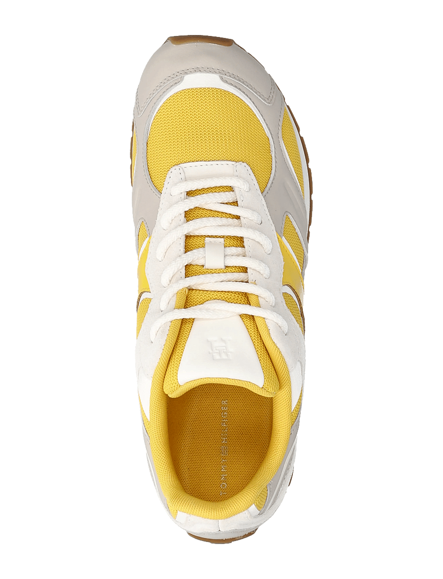 Tommy Hilfiger - TH MODERN RUNNER MIX MAT - niedrige sneaker - yellow classic stone ancient white - 3