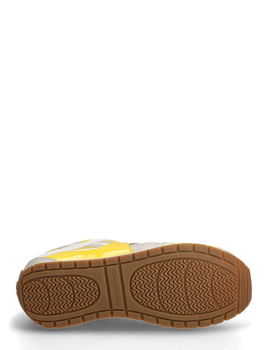 Tommy Hilfiger - TH MODERN RUNNER MIX MAT - niedrige sneaker - yellow classic stone ancient white - 4