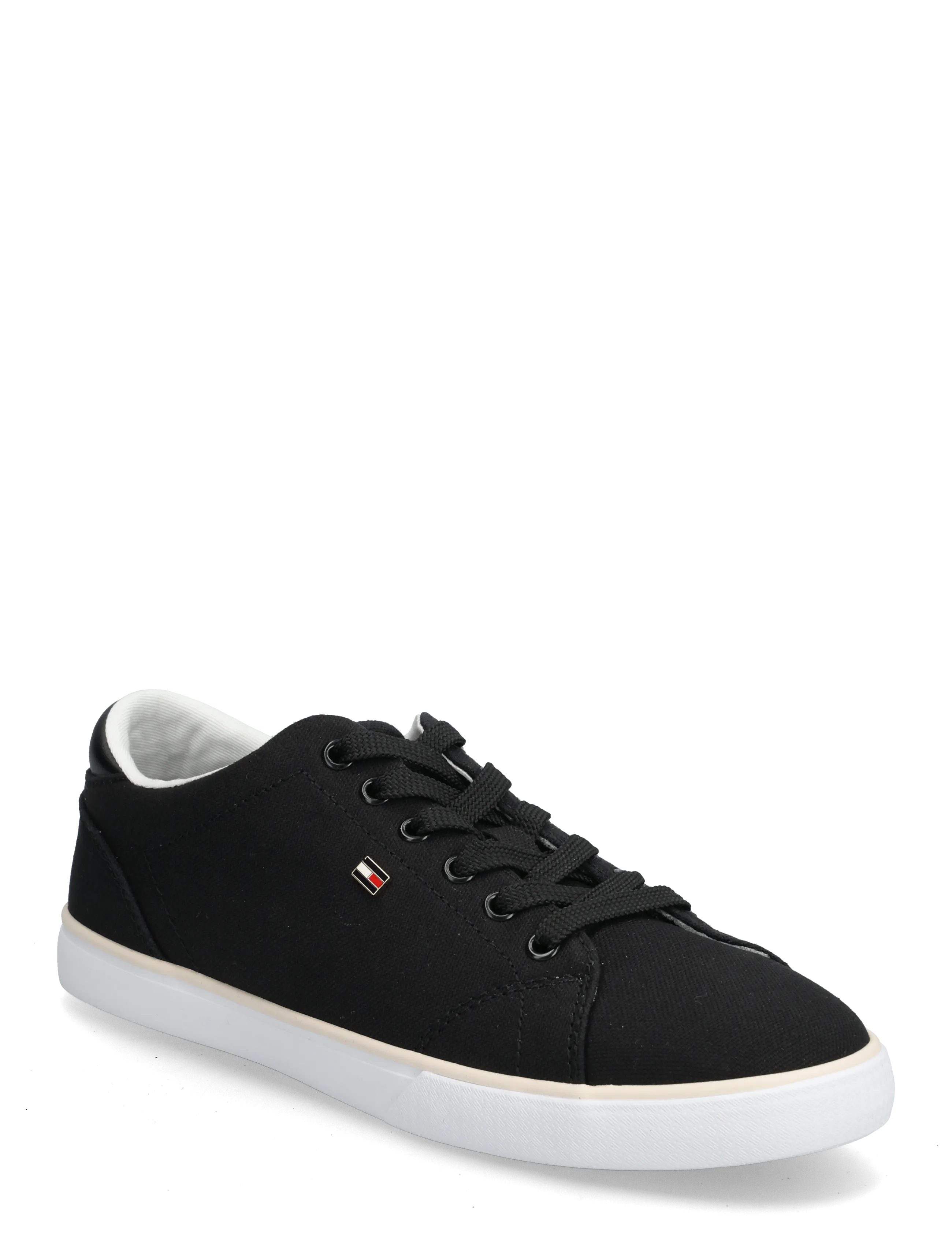 Tommy Hilfiger Th Low Profile Vulc Canvas, Kvinder, Lav Profil Lærred Sneakers, Sort, Str: 42