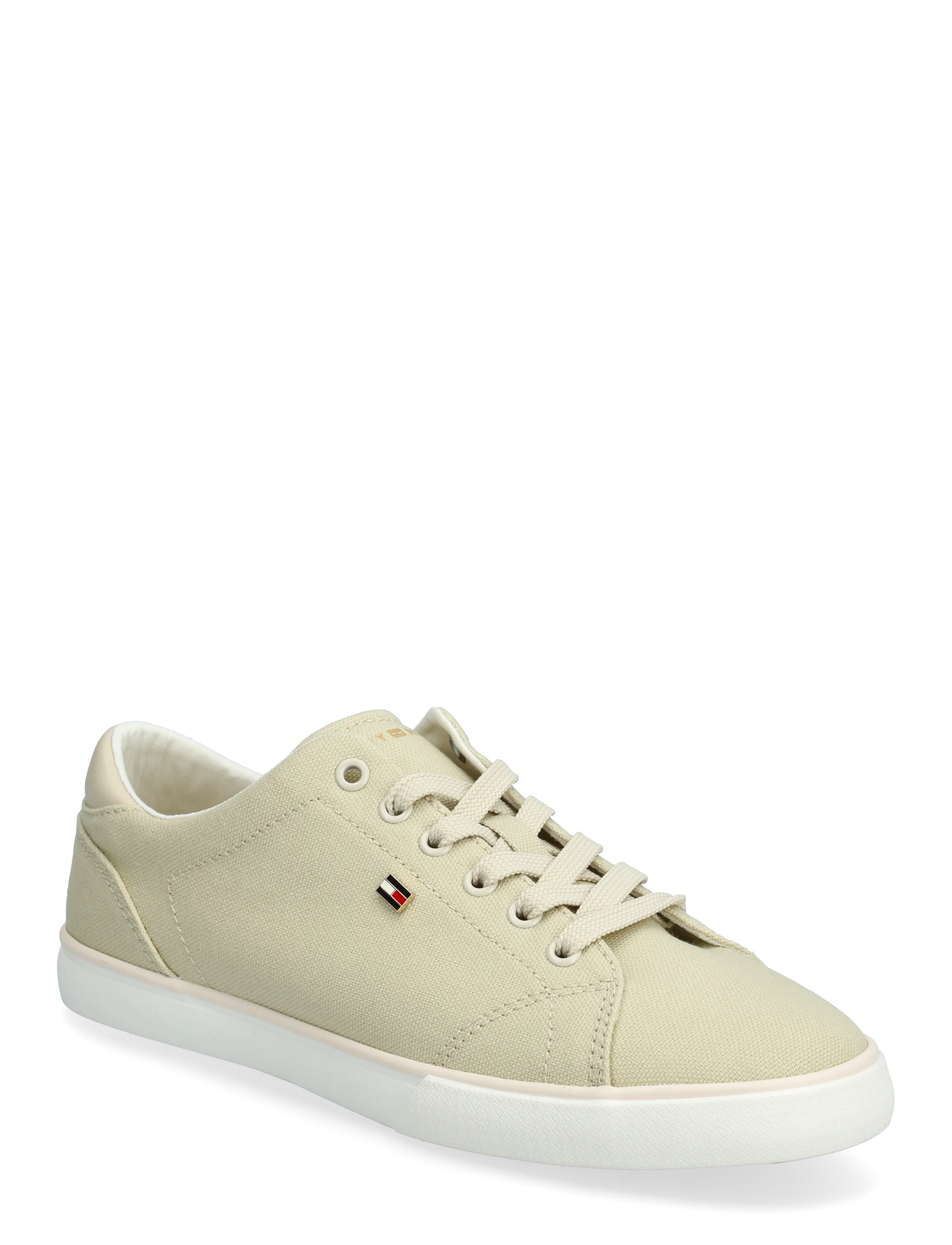 Tommy Hilfiger Th Low Profile Vulc Canvas, Kvinder, Lav Profil Lærred Sneakers, Beige, Str: 40