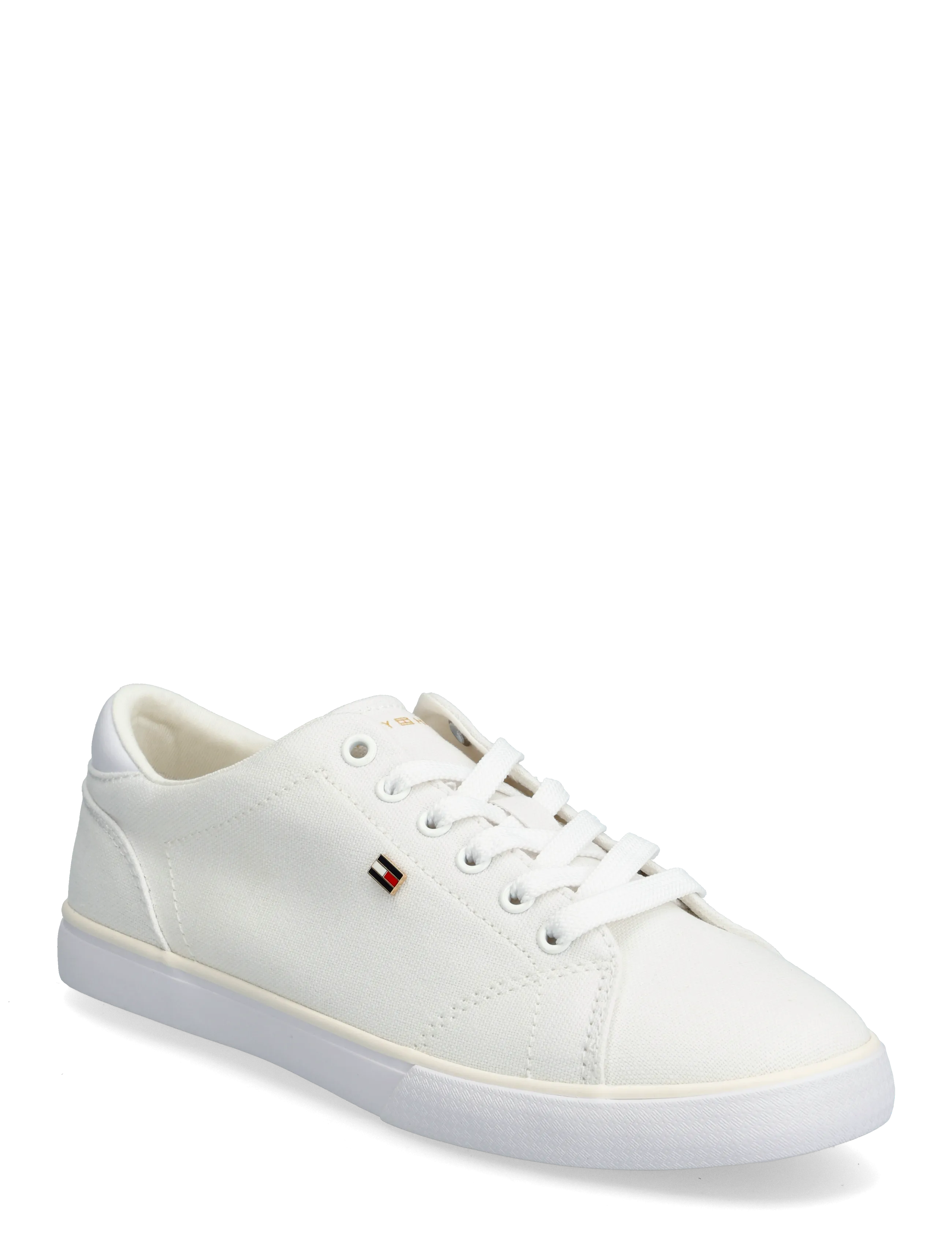 Tommy Hilfiger Th Low Profile Vulc Canvas, Kvinder, Lav Profil Lærred Sneakers, Hvid, Str: 40