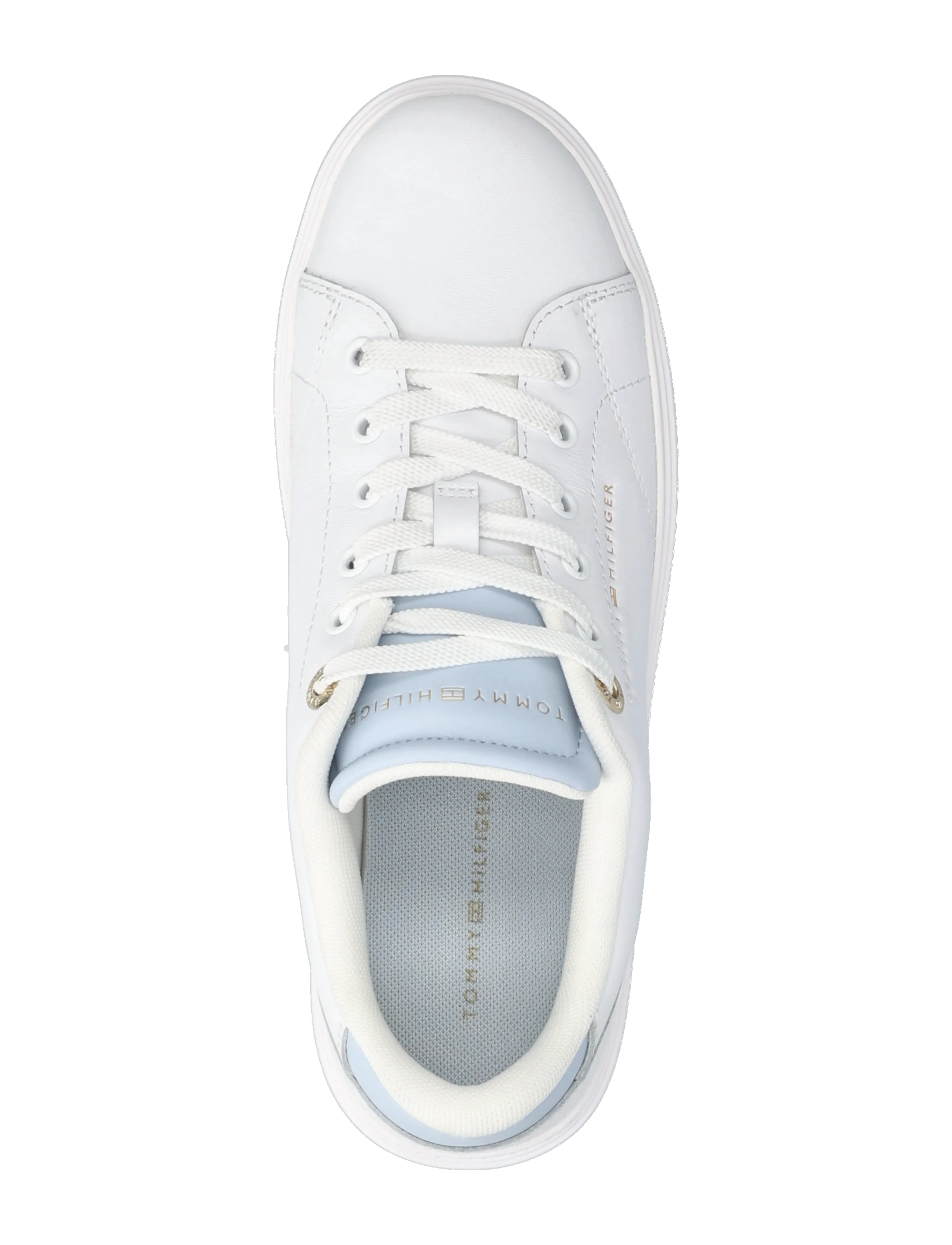 Tommy Hilfiger - TH FEMININE CUPSOLE LEATHER - konfirmationstøj - white breezy blue - 3