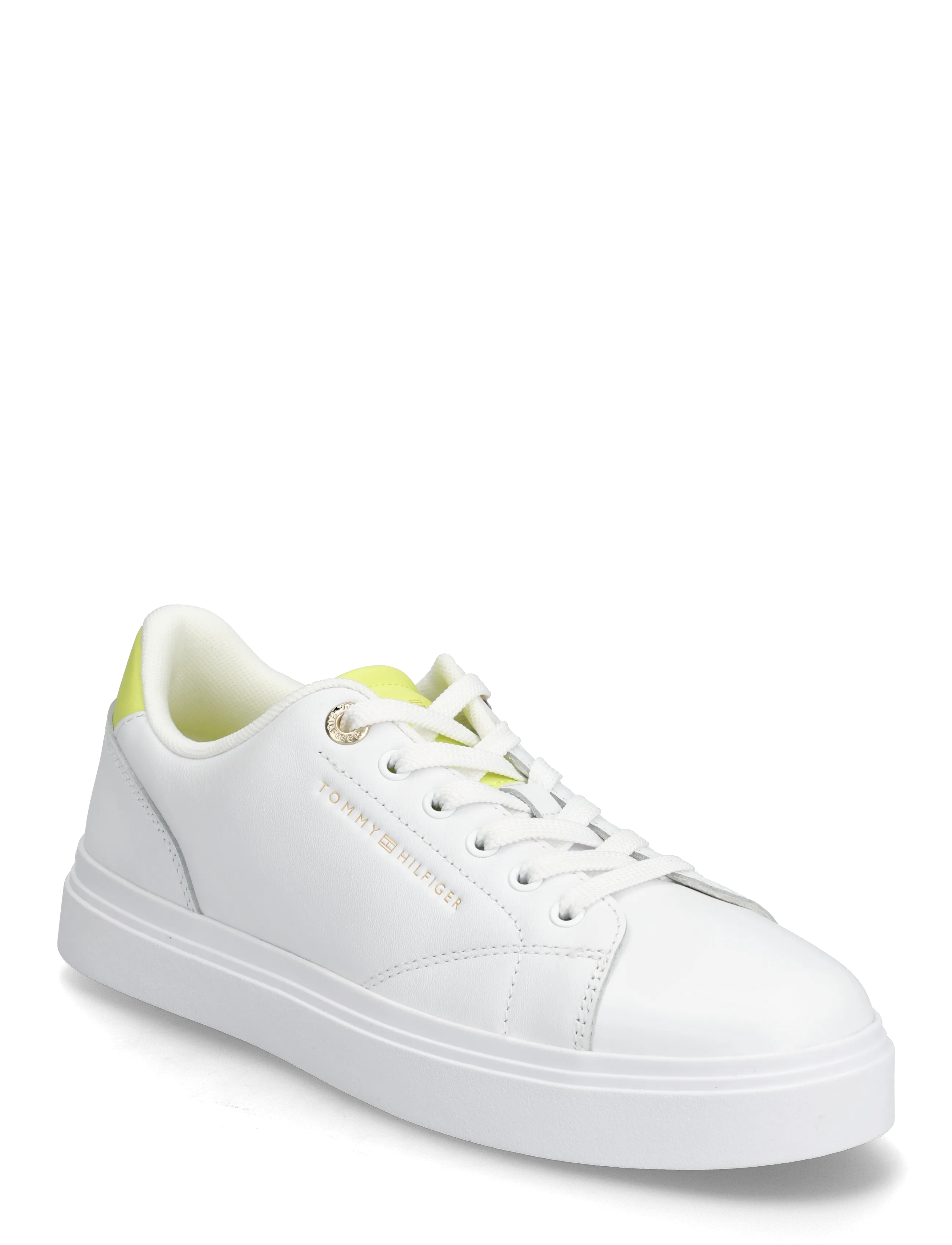 Tommy Hilfiger TH FEMININE CUPSOLE LEATHER - Apavi - WHITE LIME ZING / white