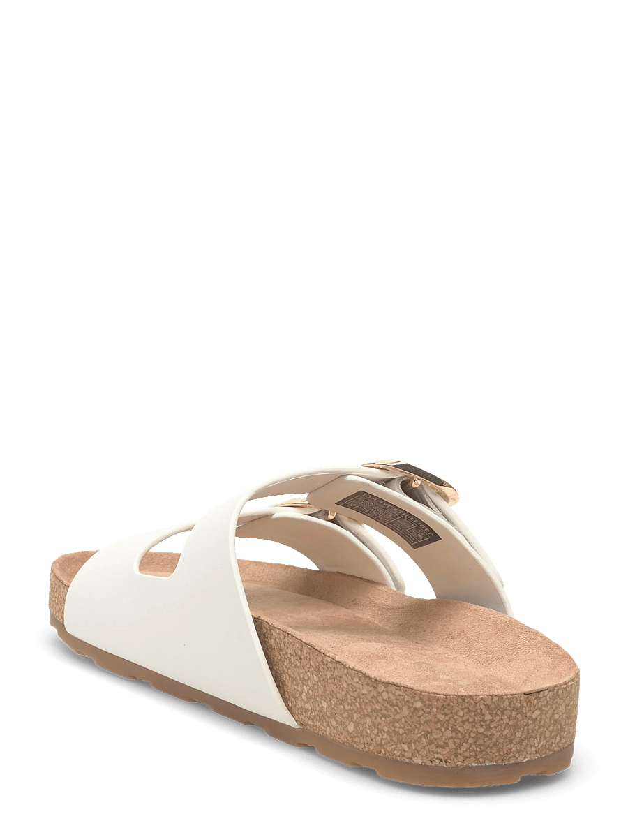 Tommy Hilfiger - TH CLASSIC CORK SANDAL LEATHER - sandales plates - ecru - 2