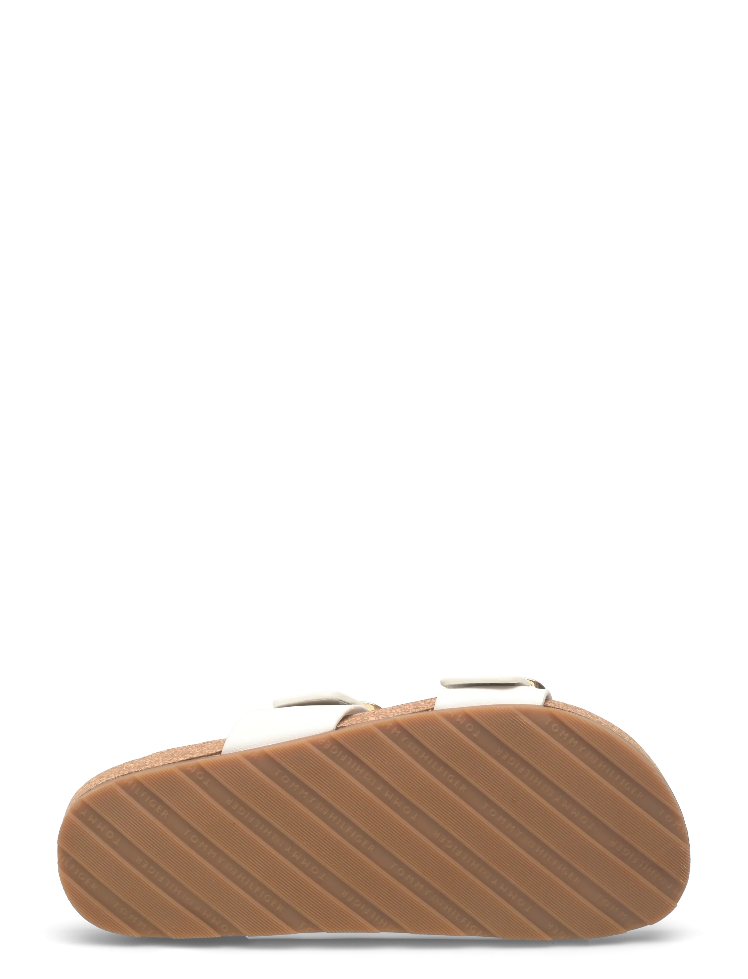Tommy Hilfiger - TH CLASSIC CORK SANDAL LEATHER - flade sandaler - ecru - 4