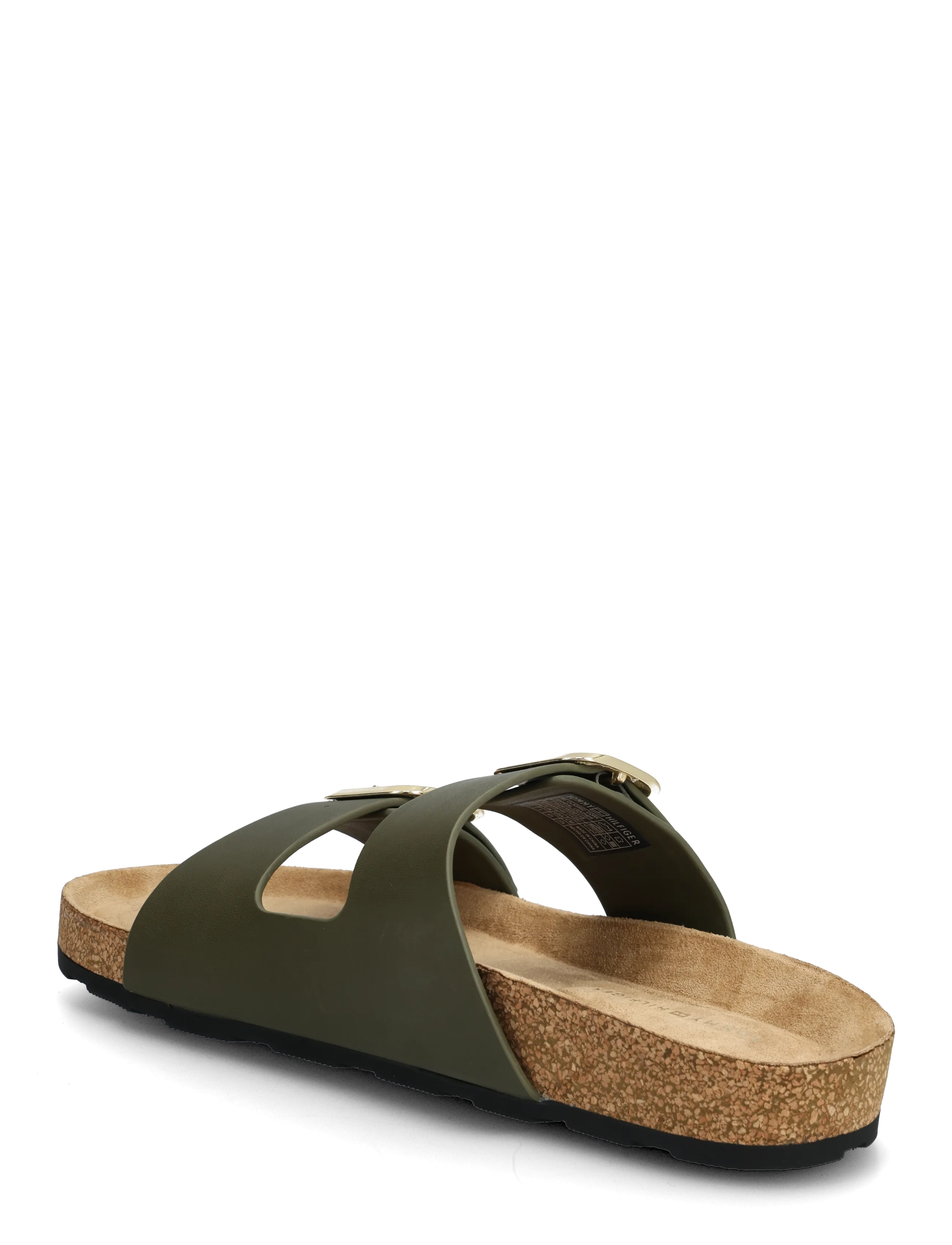 Tommy Hilfiger - TH CLASSIC CORK SANDAL LEATHER - kontsata sandaalid - platinum olive - 2