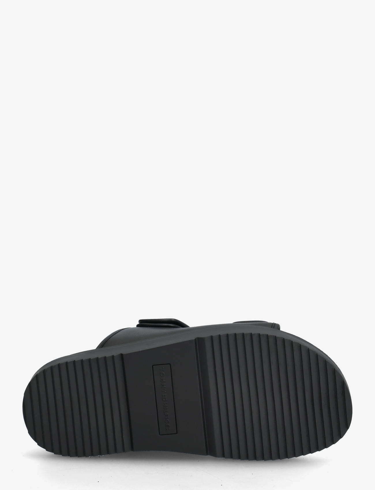 Tommy Hilfiger - DOUBLE STRAP LEATHER SANDAL - kontsata sandaalid - black - 4