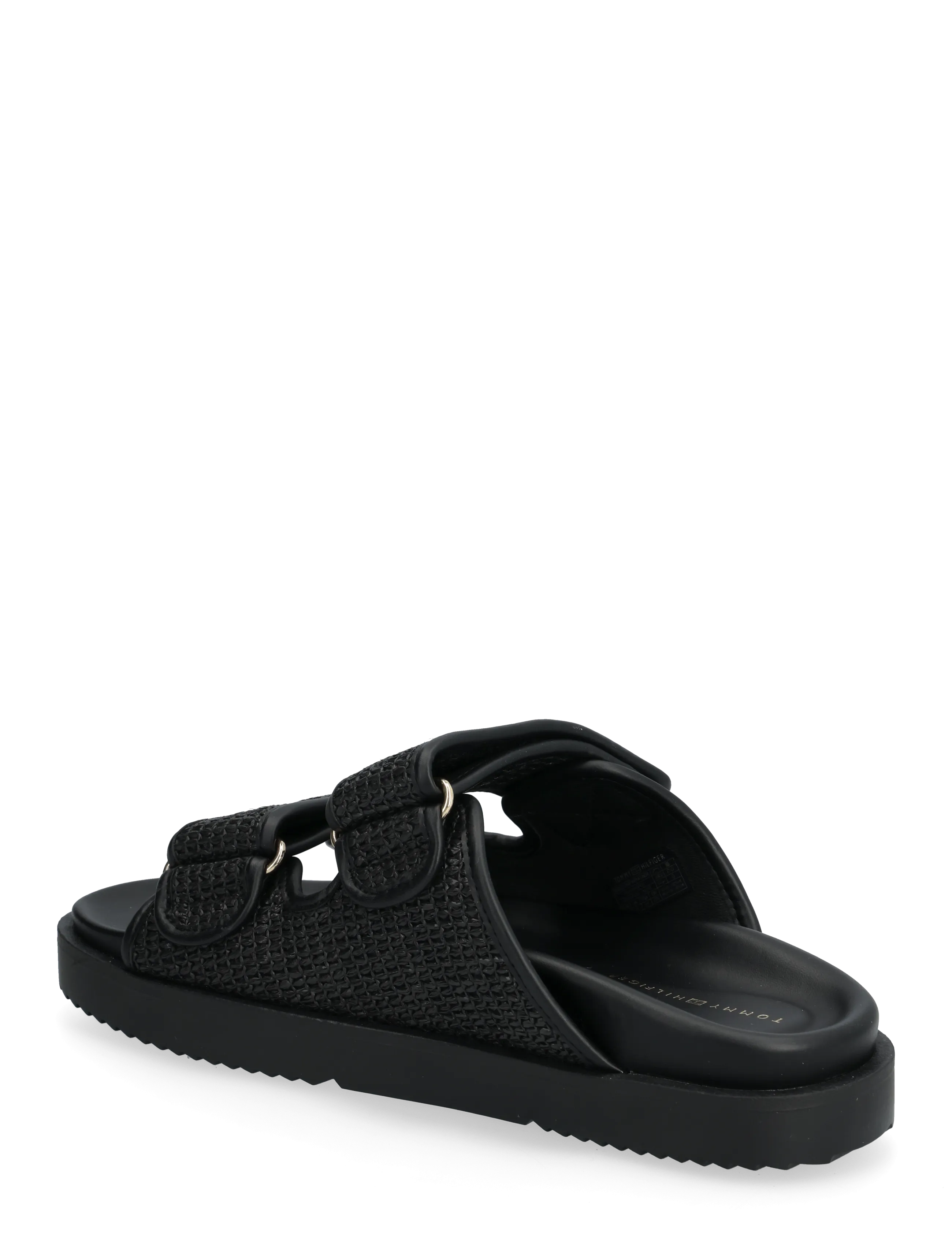 Tommy Hilfiger - DOUBLE STRAP RAFFIA SANDAL - kontsata sandaalid - black - 2