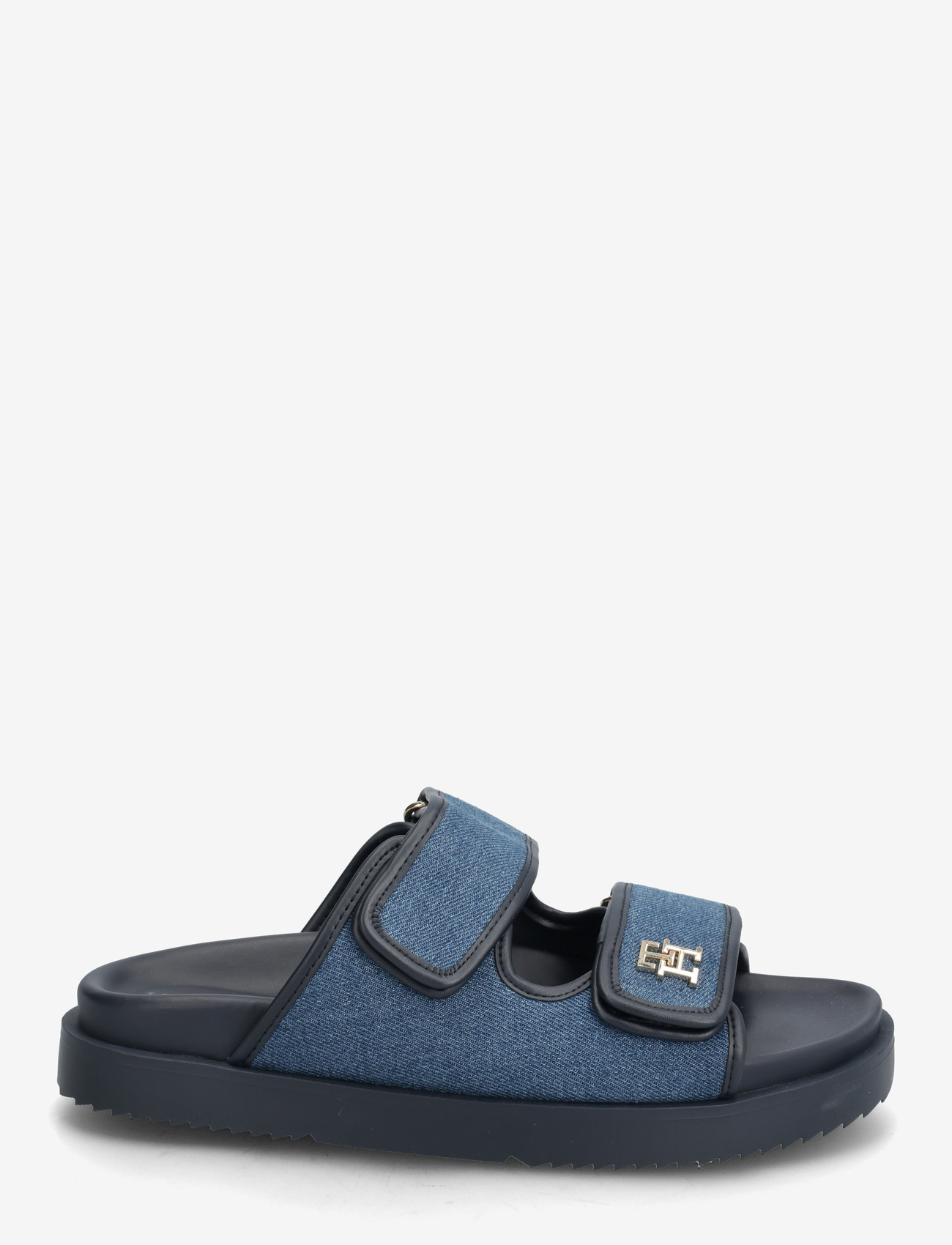 Tommy Hilfiger - DOUBLE STRAP DENIM SANDAL - flade sandaler - denim - 1