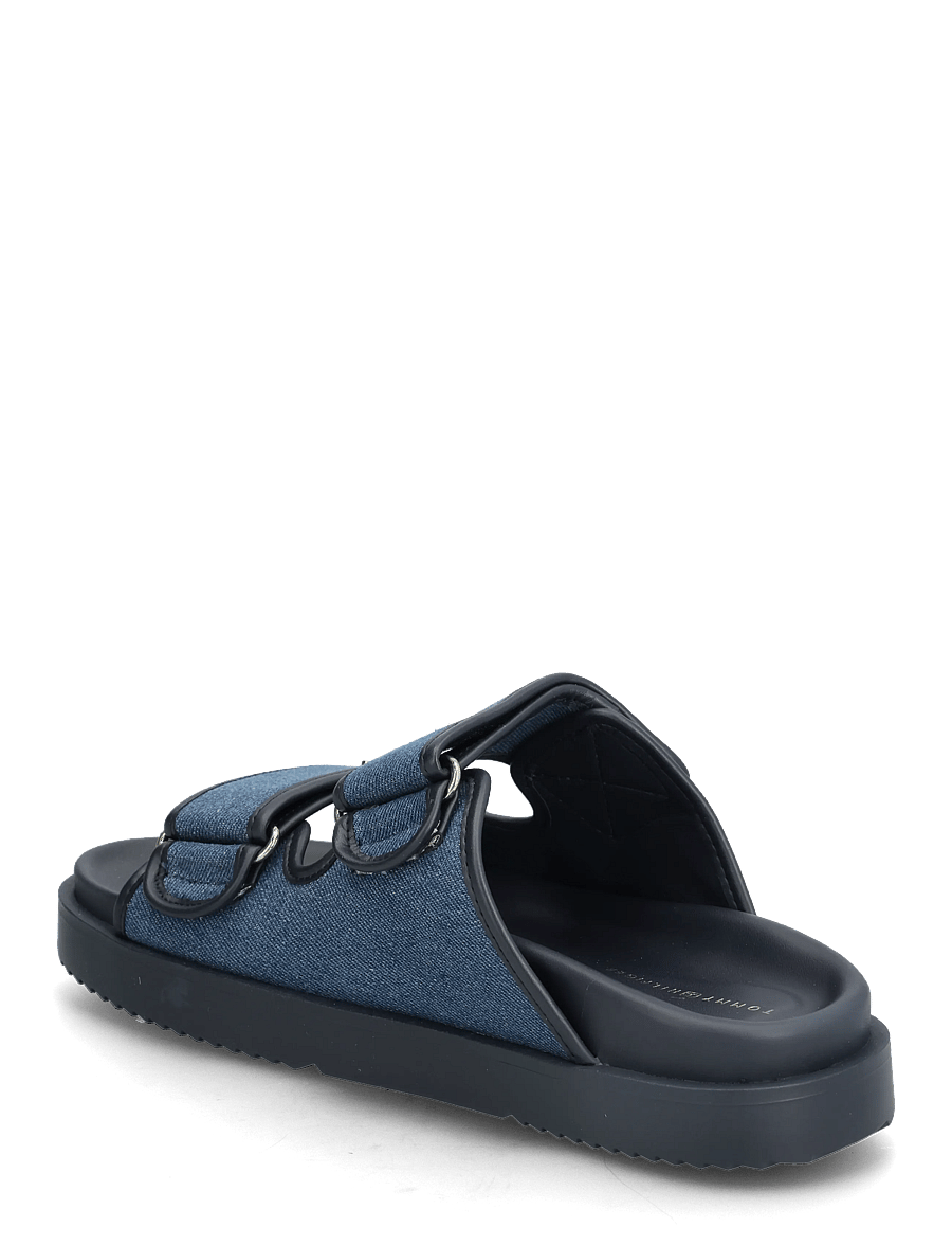 Tommy Hilfiger - DOUBLE STRAP DENIM SANDAL - sandales plates - denim - 2