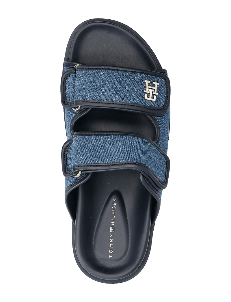 Tommy Hilfiger - DOUBLE STRAP DENIM SANDAL - flade sandaler - denim - 3