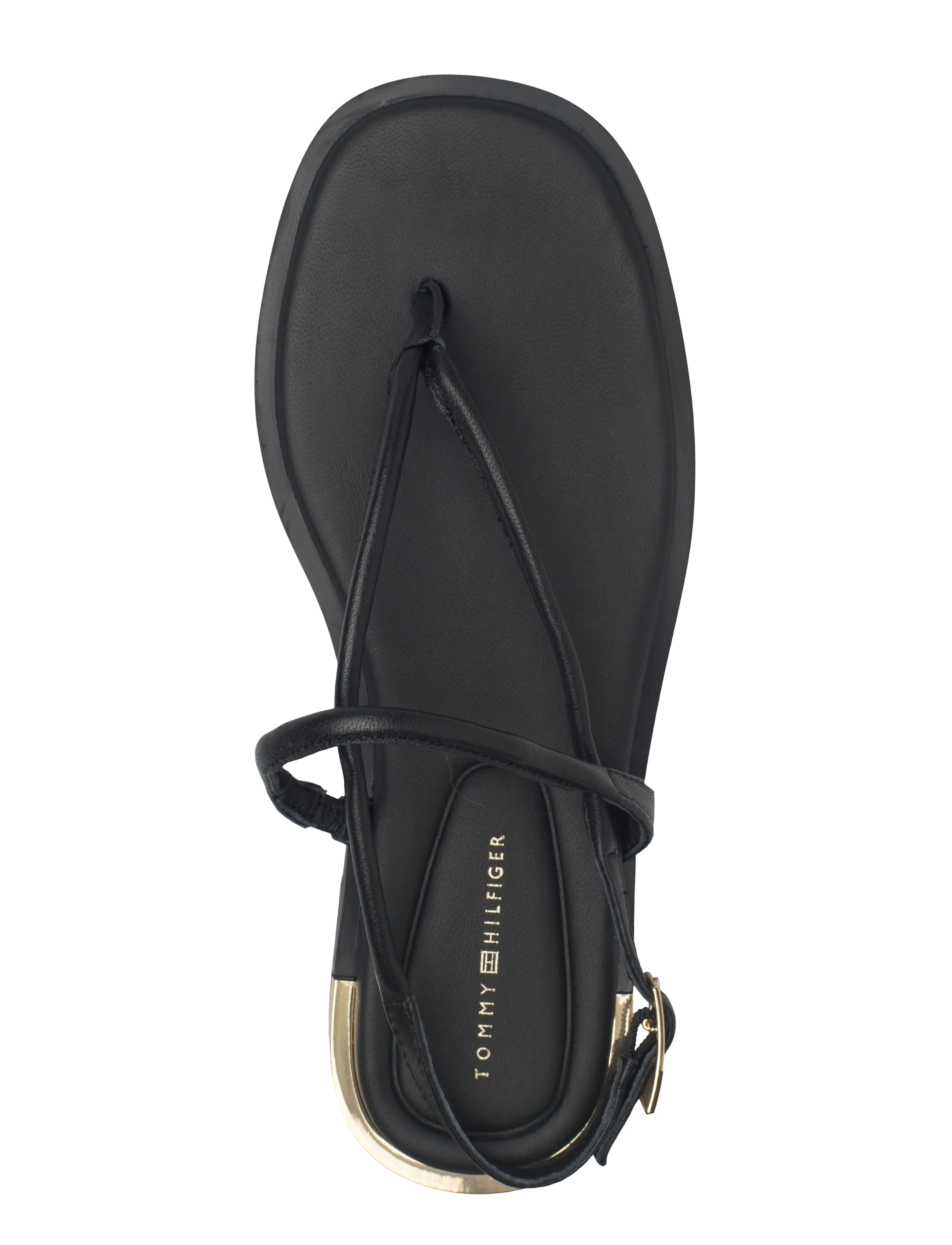 Tommy Hilfiger - GOLD HEEL DRESSY SANDAL - sandales plates - black - 3