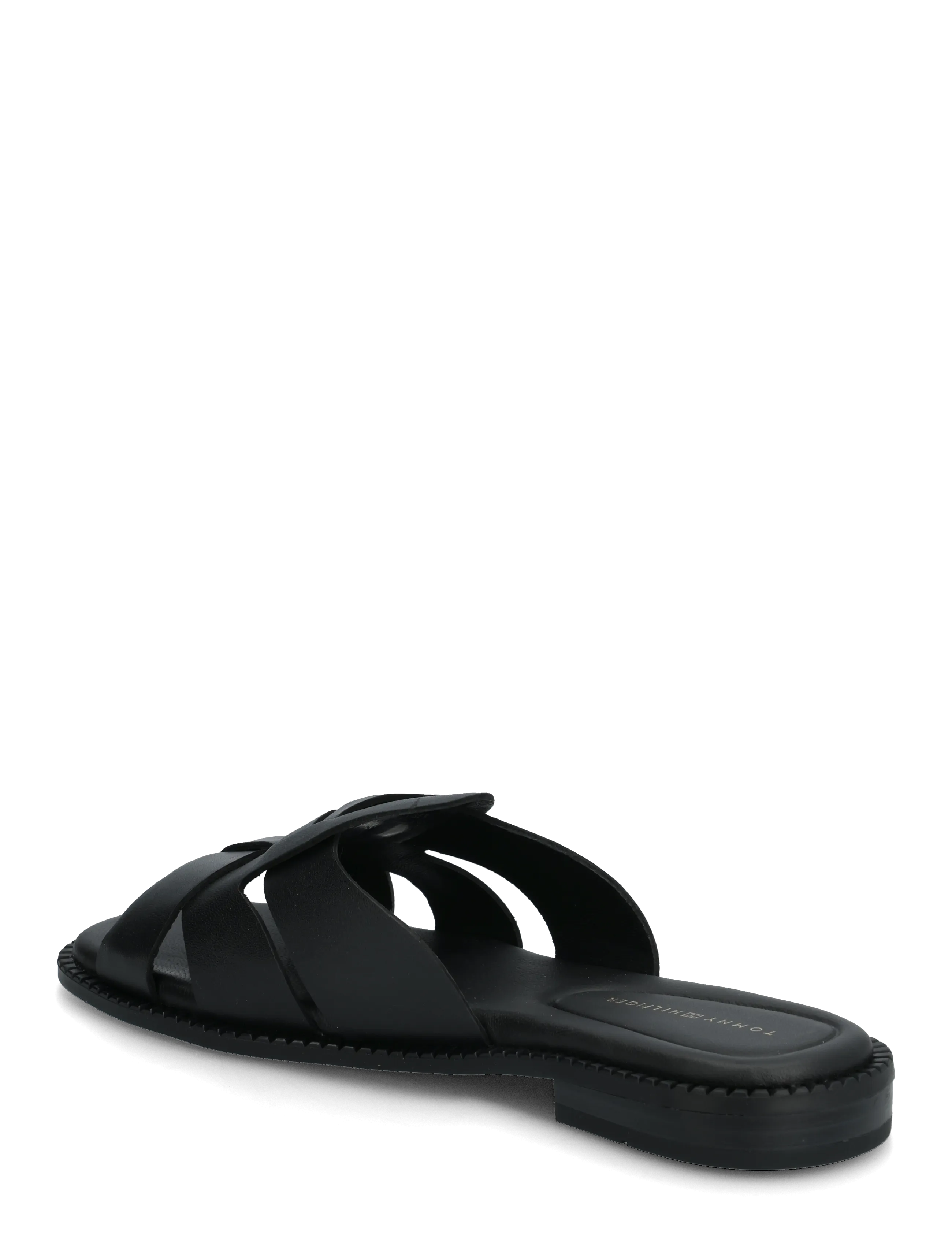 Tommy Hilfiger - COIN LEATHER SANDAL - flade sandaler - black - 2