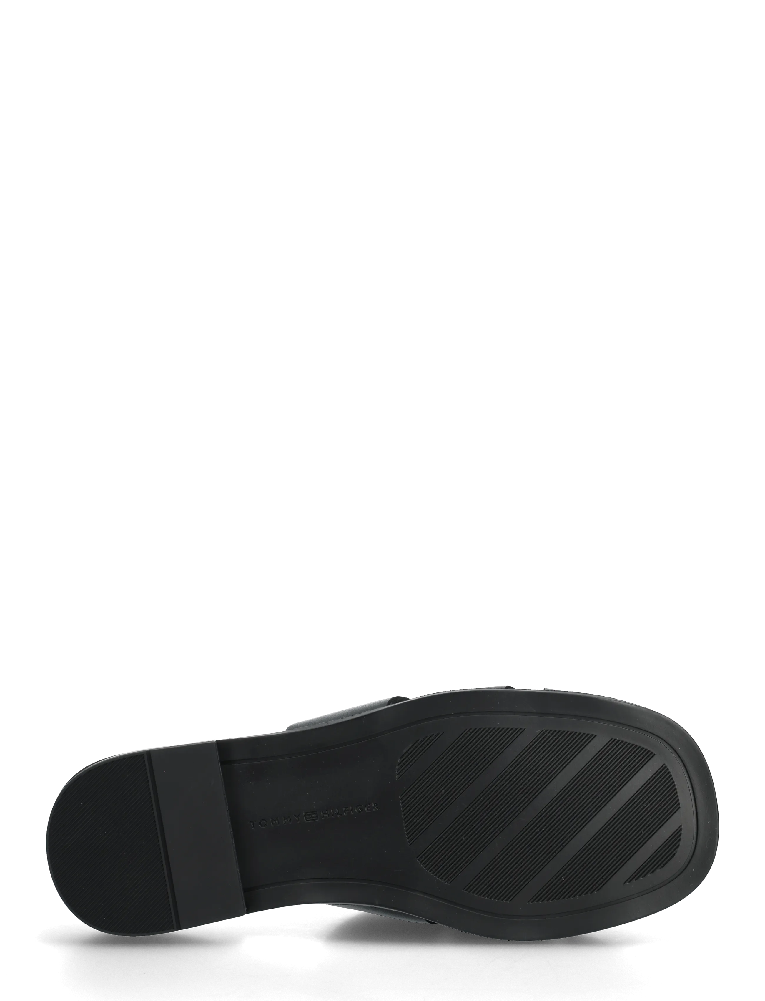 Tommy Hilfiger - COIN LEATHER SANDAL - flade sandaler - black - 4