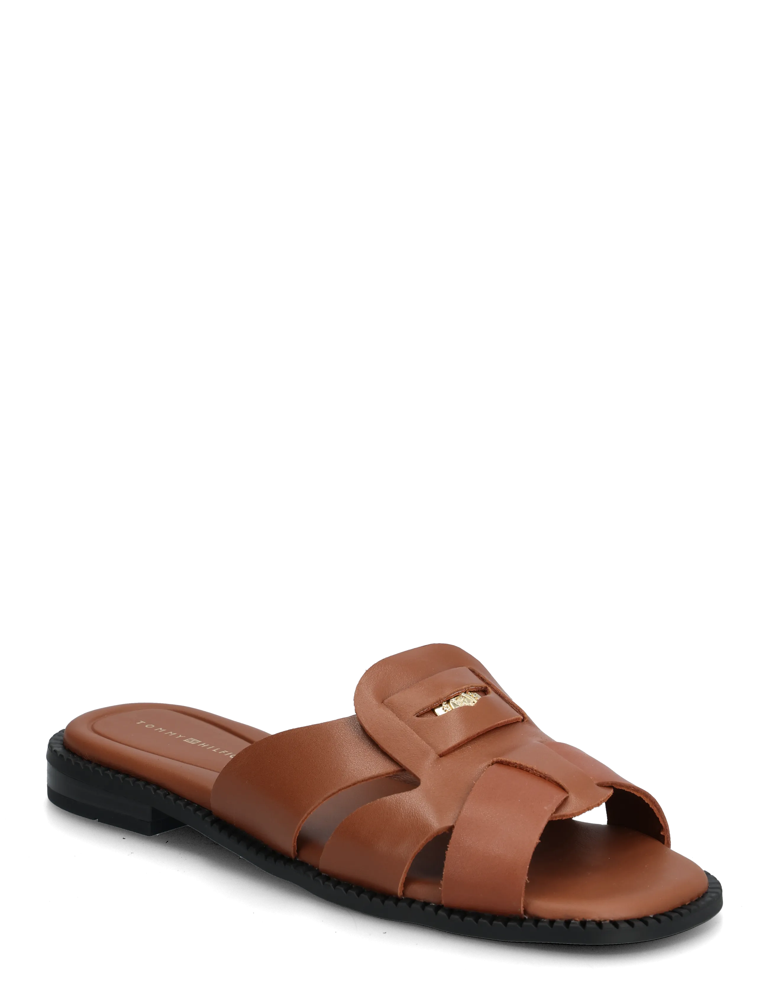 TOMMY HILFIGER Coin Leder Sandale Braun - 38 - Damen