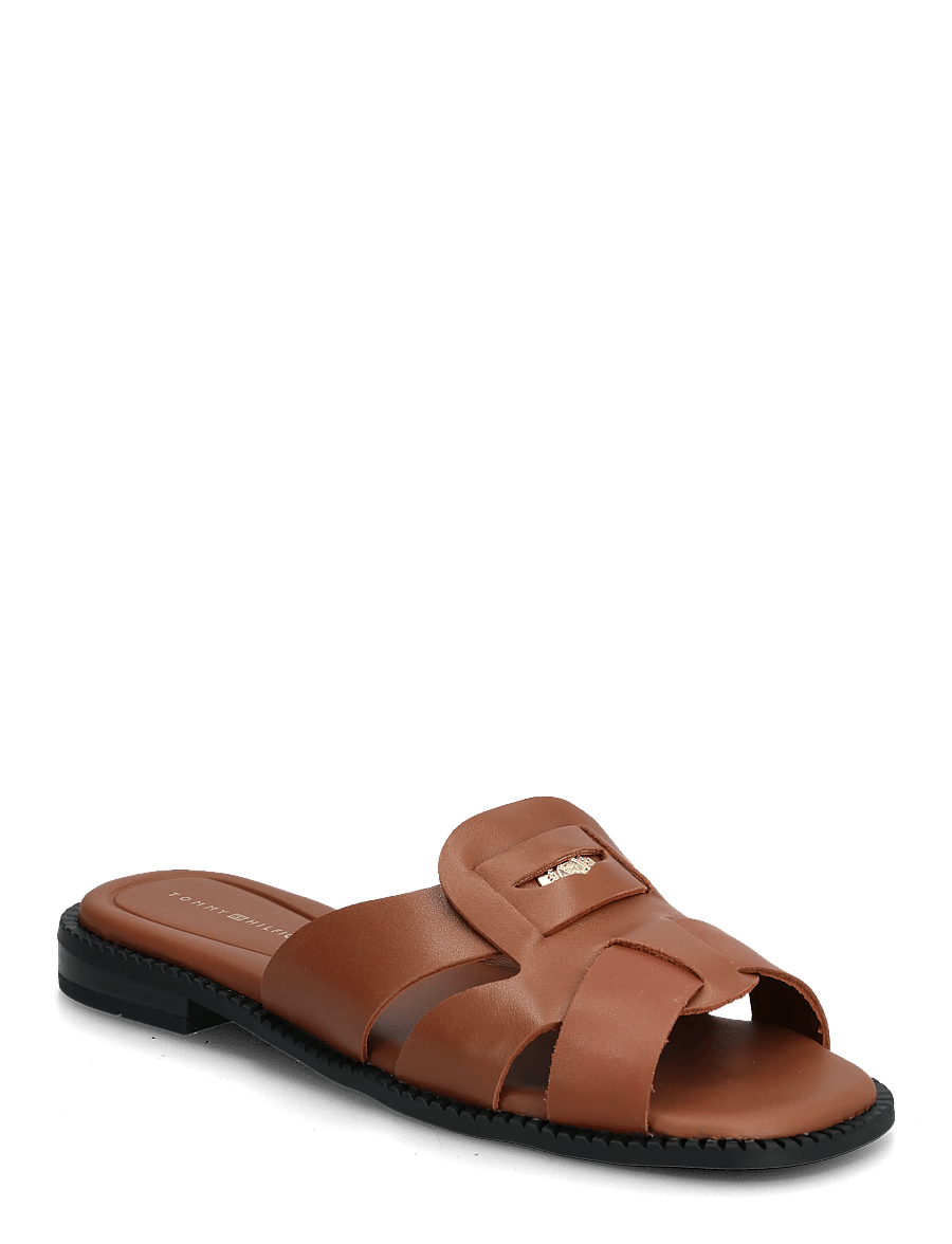 Tommy Hilfiger - COIN LEATHER SANDAL - flade sandaler - warm bronze - 1