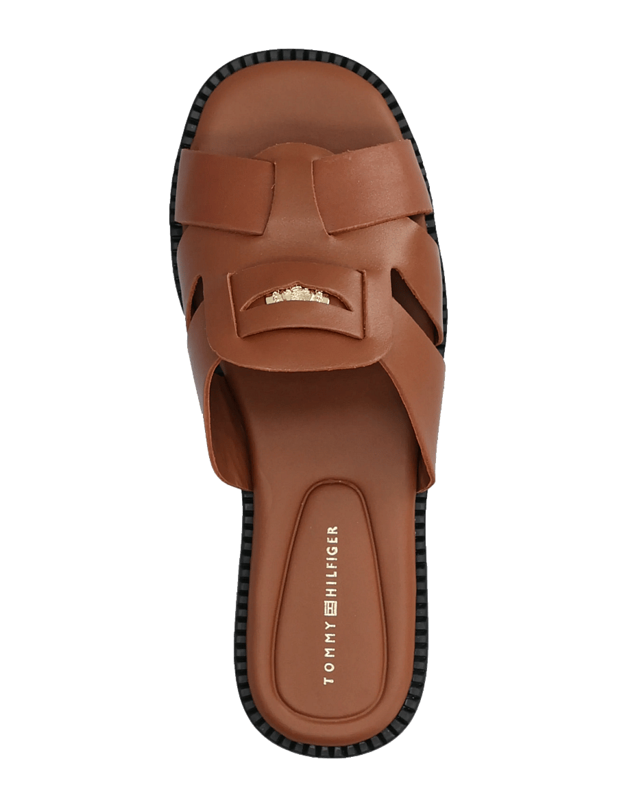Tommy Hilfiger - COIN LEATHER SANDAL - flade sandaler - warm bronze - 4