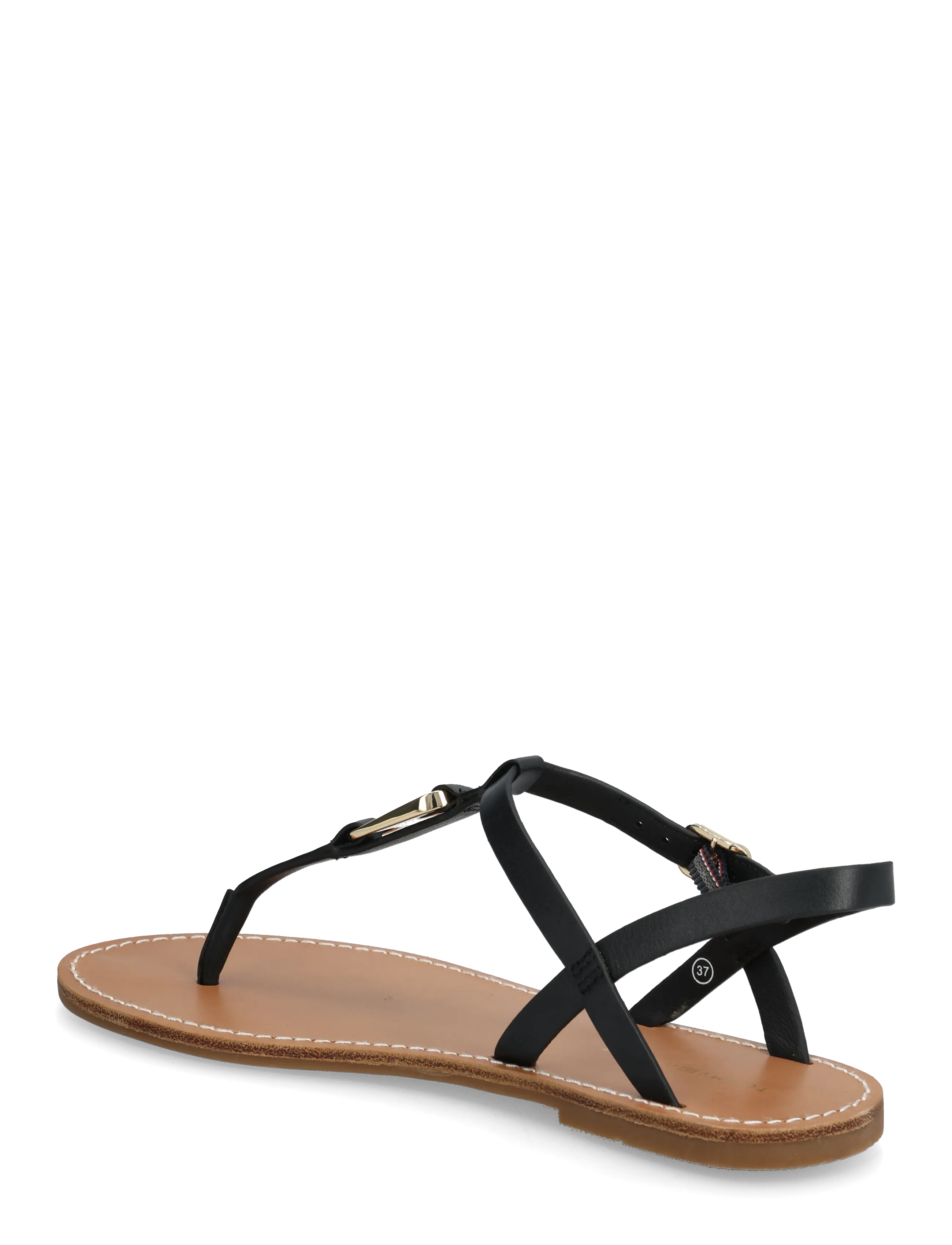 Tommy Hilfiger - LEATHER THONG SANDAL - flade sandaler - black - 2