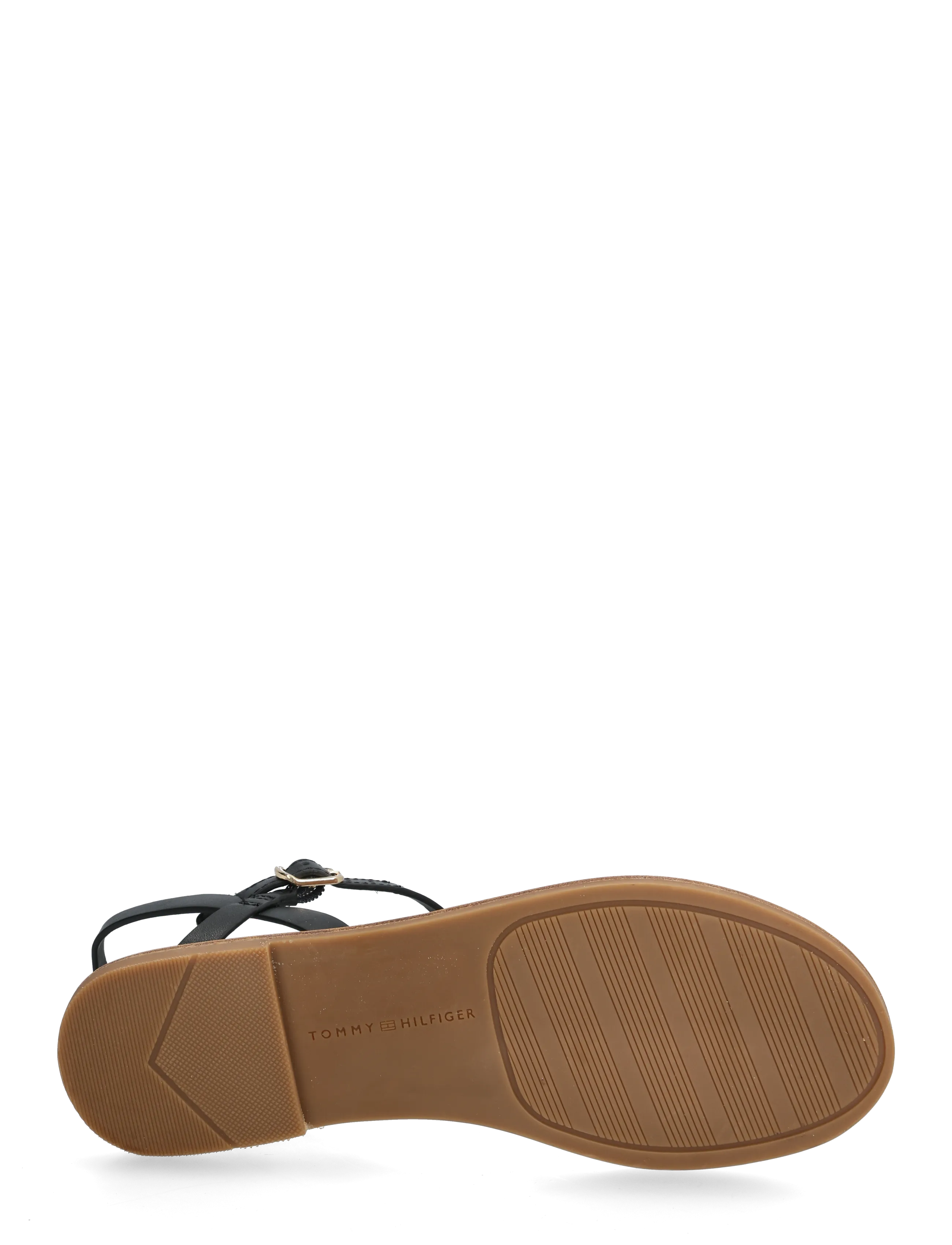 Tommy Hilfiger - LEATHER THONG SANDAL - flade sandaler - black - 4