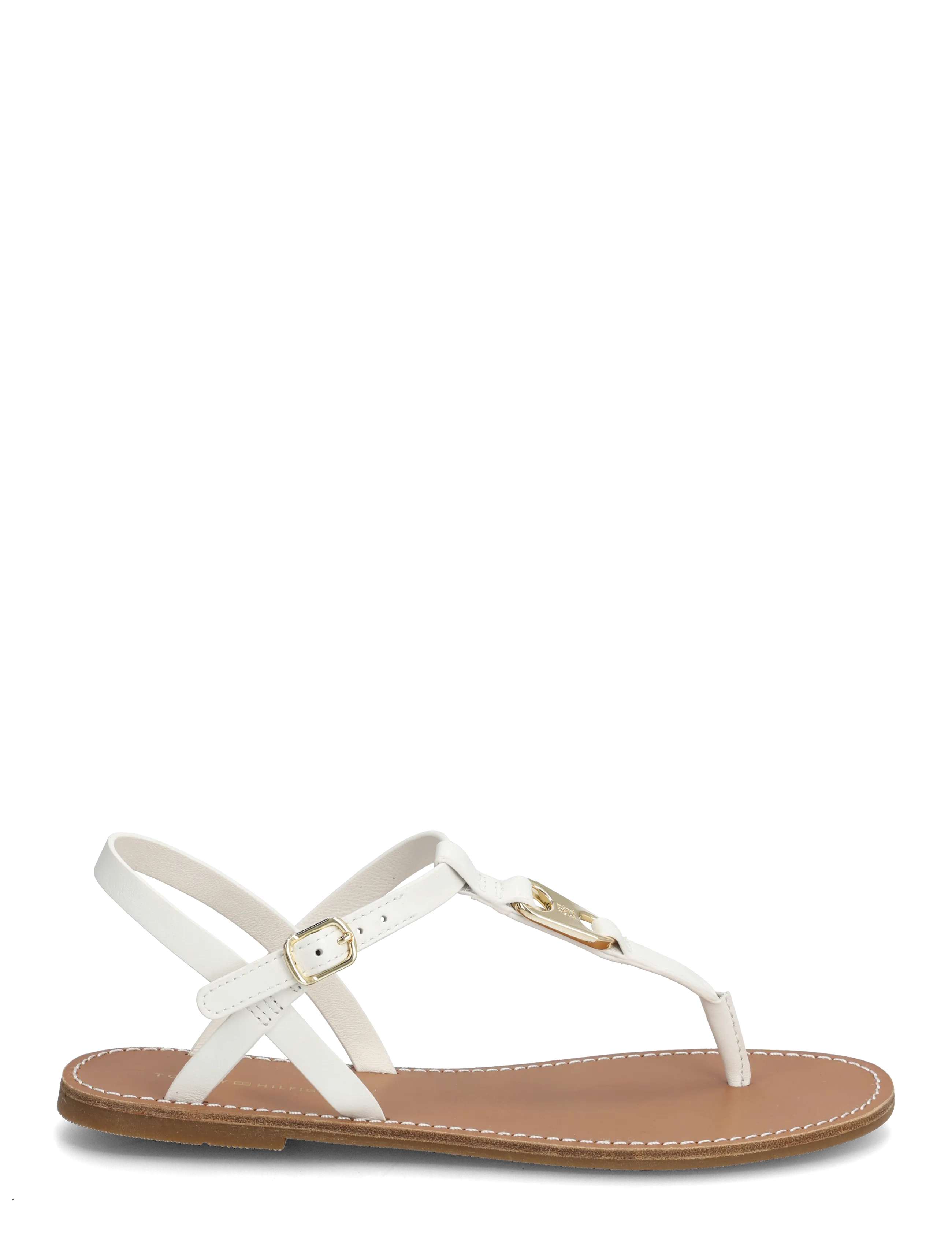 Tommy Hilfiger - LEATHER THONG SANDAL - kontsata sandaalid - ecru - 1