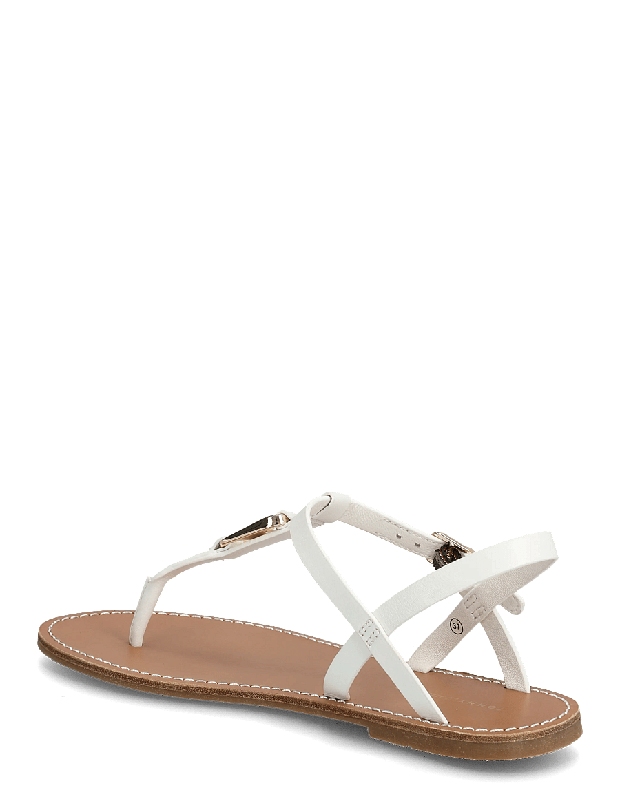 Tommy Hilfiger - LEATHER THONG SANDAL - flache sandalen - ecru - 2