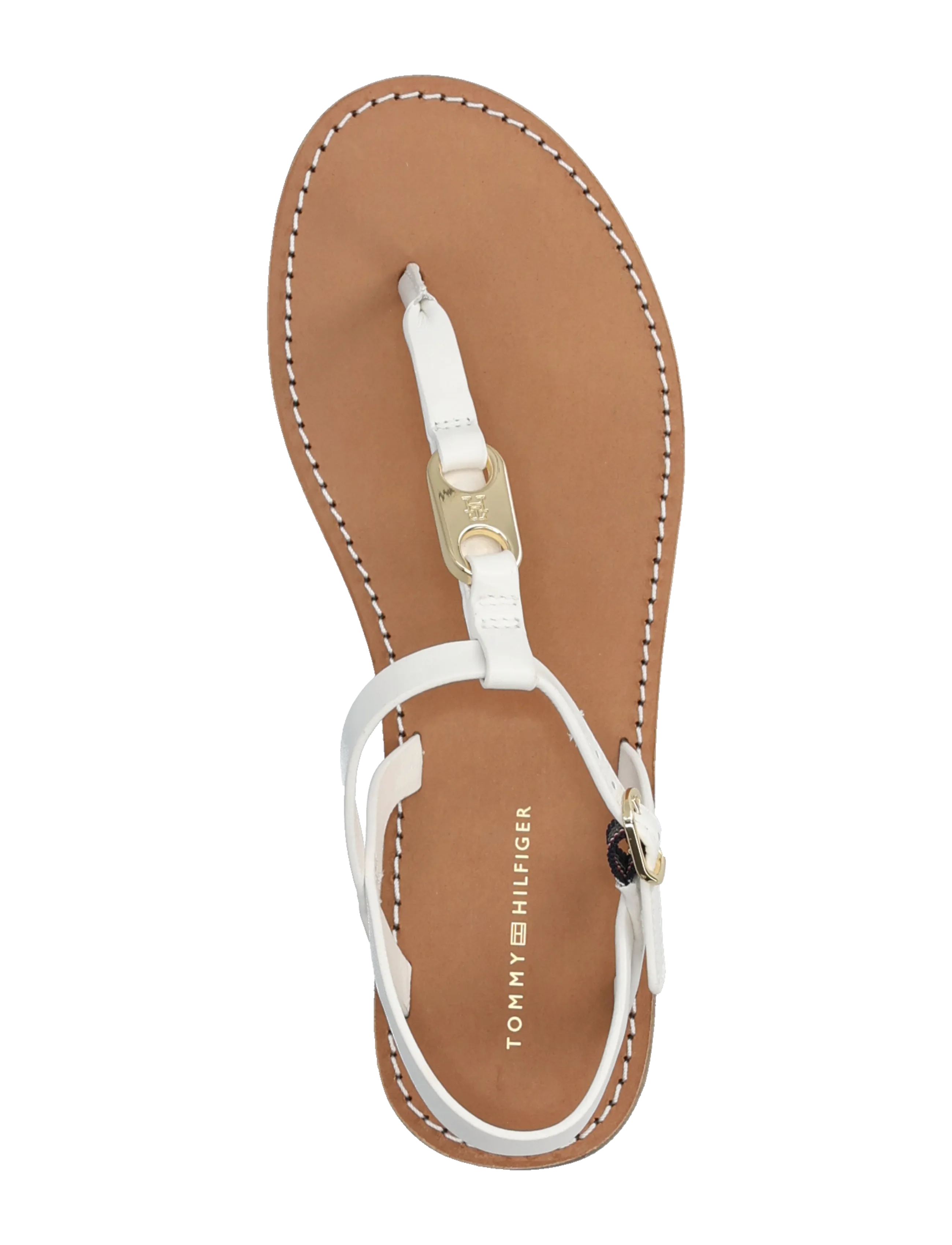 Tommy Hilfiger - LEATHER THONG SANDAL - kontsata sandaalid - ecru - 3