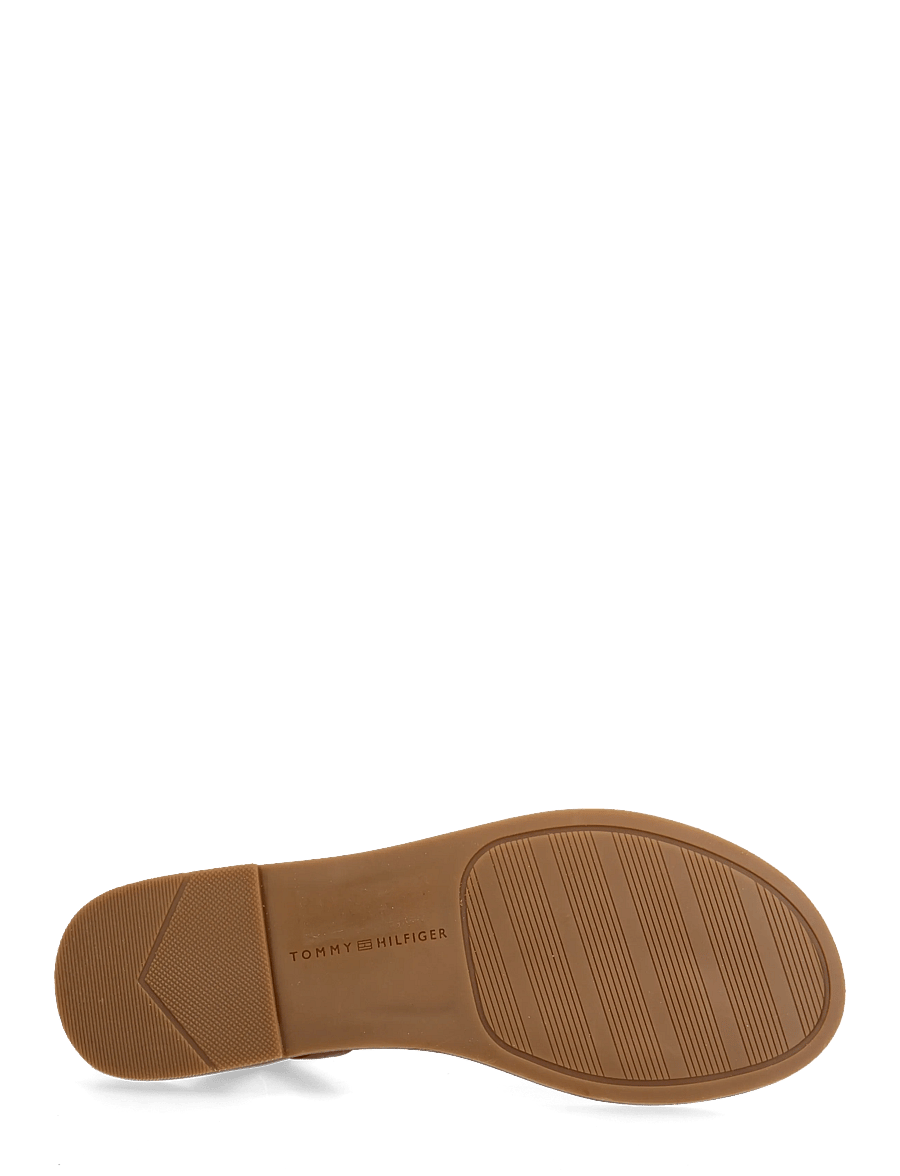 Tommy Hilfiger - LEATHER THONG SANDAL - flache sandalen - warm bronze - 4
