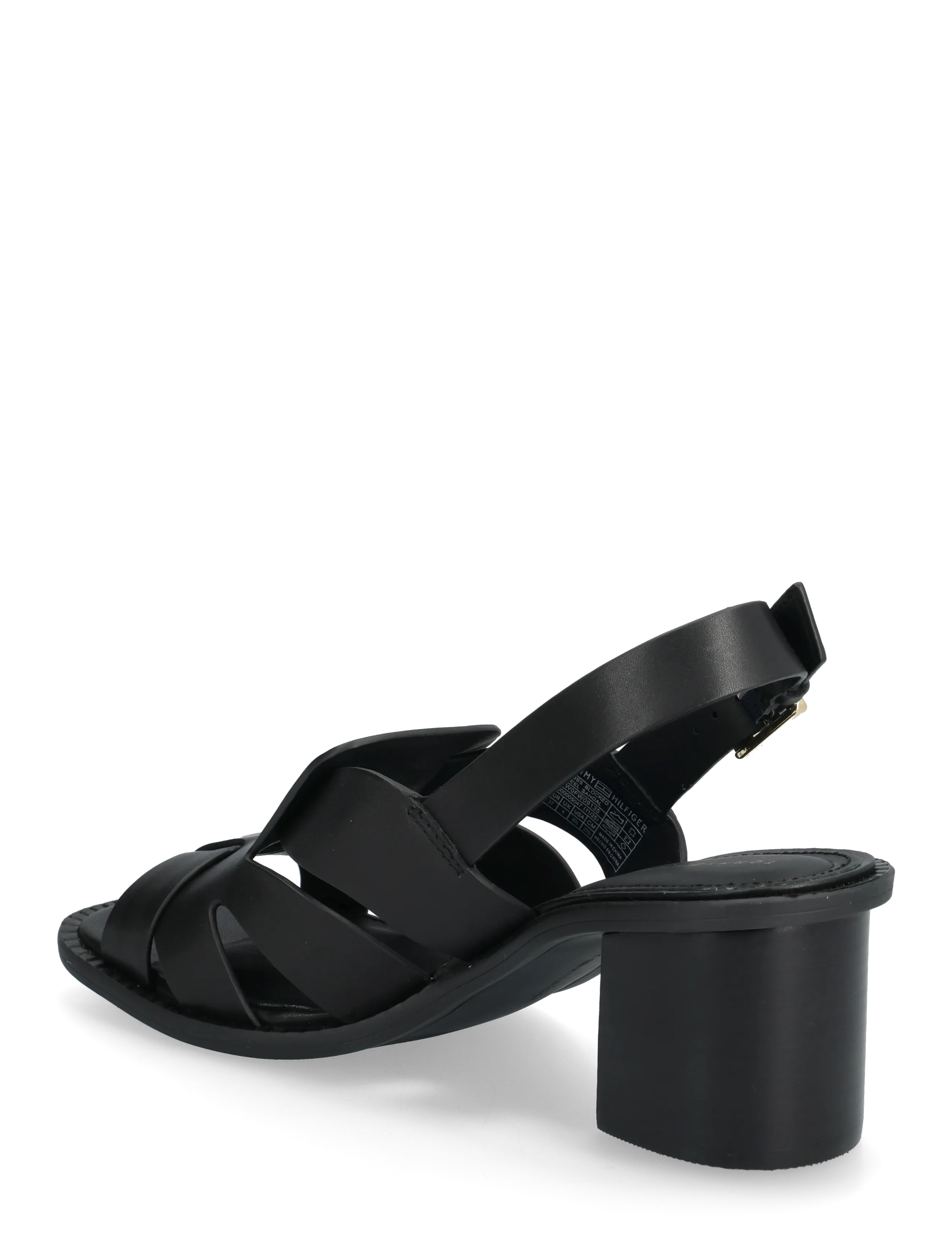 Tommy Hilfiger - CROSS BLOCKED HEEL SANDAL - sandaler med hæl - black - 2