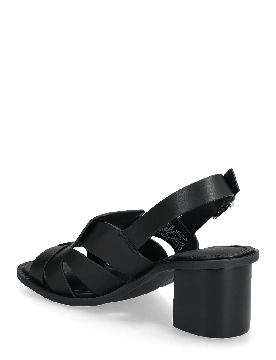 Tommy Hilfiger - CROSS BLOCKED HEEL SANDAL - sandaletten - black - 2