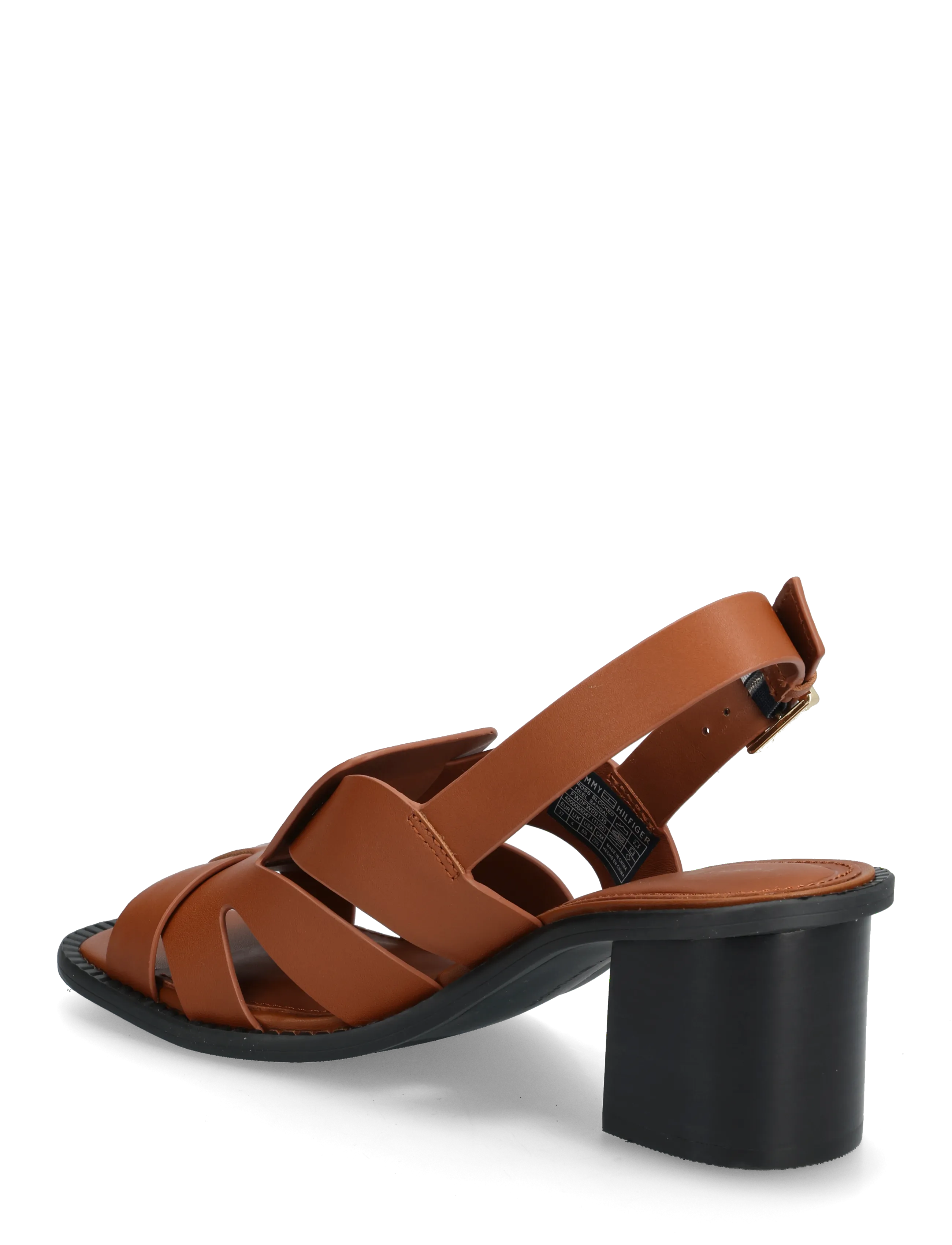 Tommy Hilfiger - CROSS BLOCKED HEEL SANDAL - sandales à talons - warm bronze - 2
