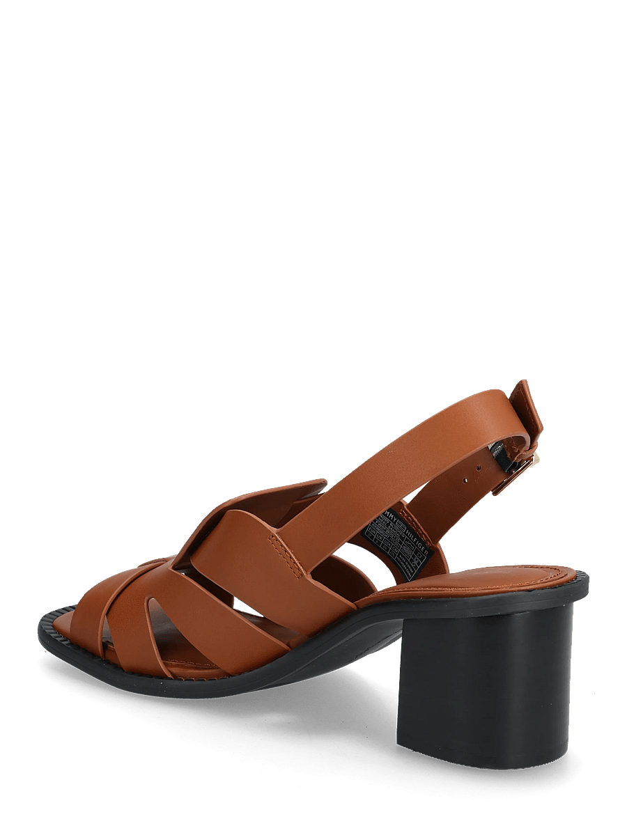 Tommy Hilfiger - CROSS BLOCKED HEEL SANDAL - sandaletter - warm bronze - 2