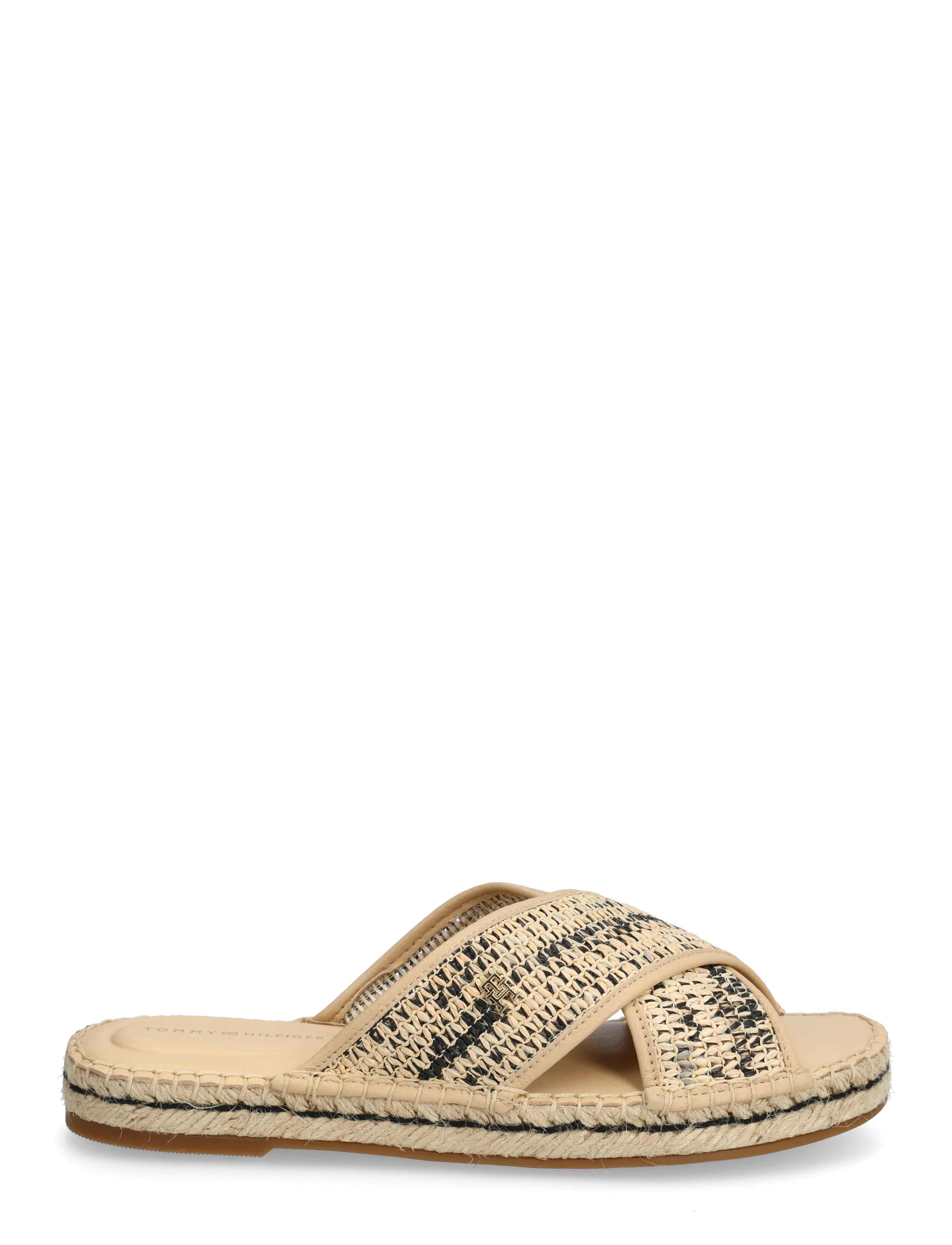 Tommy Hilfiger - ESPADRILLE MULE SANDAL RAFFIA - flade mules - natural black - 1