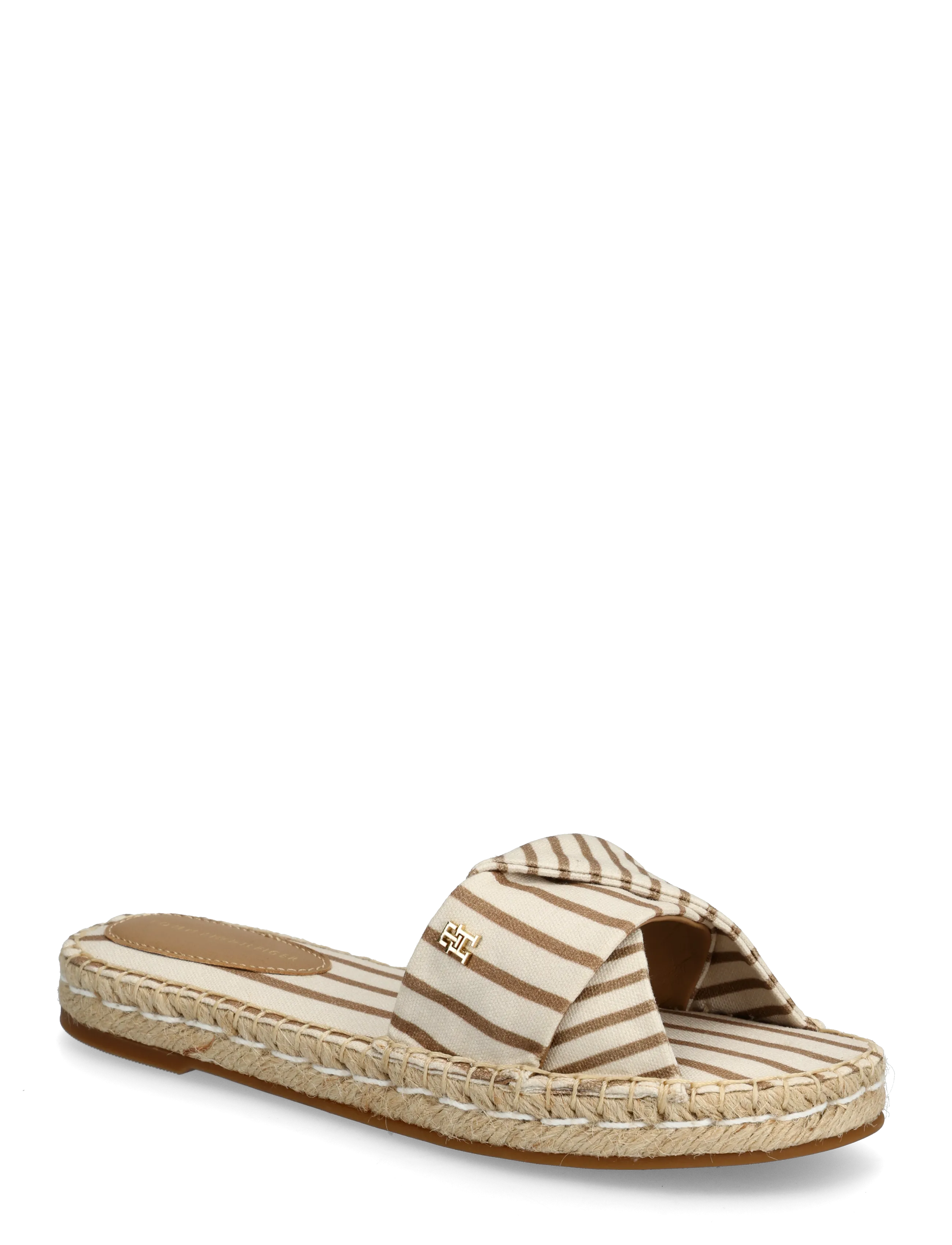 Tommy Hilfiger ESPADRILLE MULE SANDAL STRIPES - Kontsata sandaalid - SOFT CREAM / cream