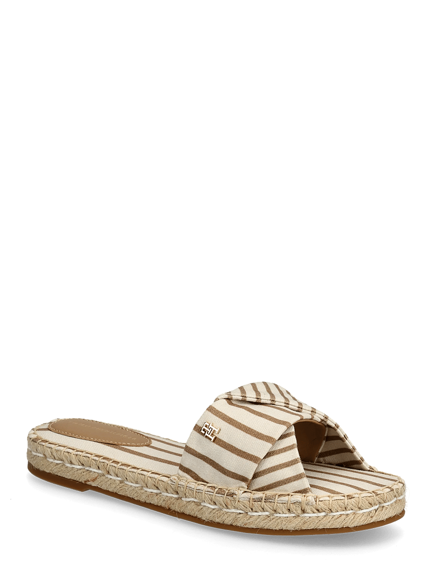 Tommy Hilfiger - ESPADRILLE MULE SANDAL STRIPES - flache sandalen - soft cream - 0