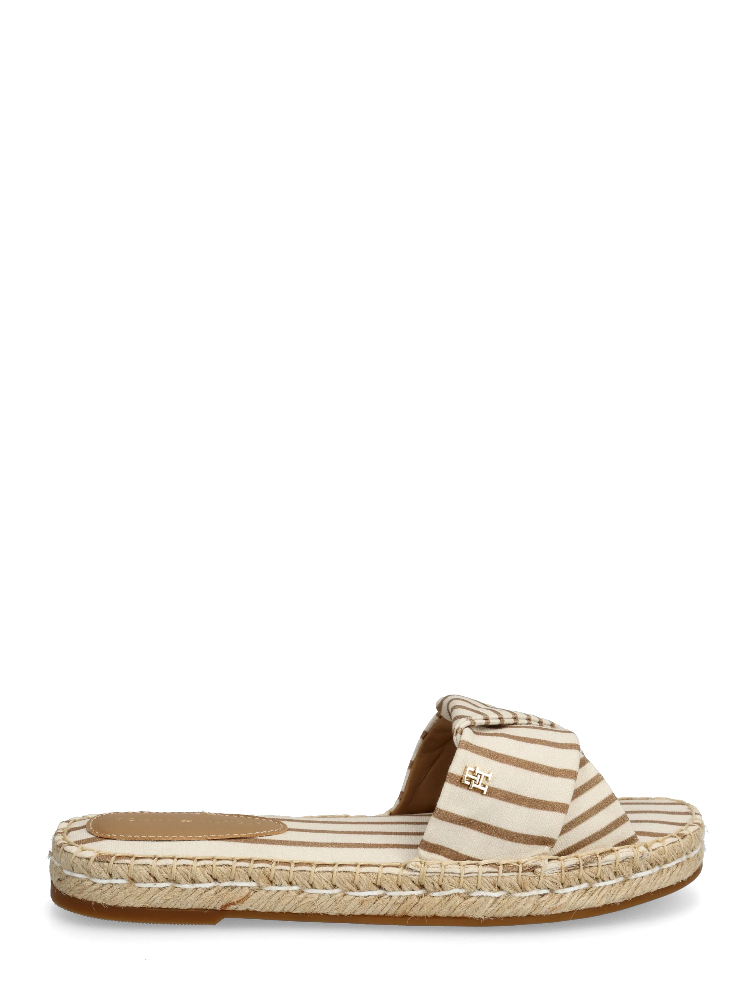Tommy Hilfiger - ESPADRILLE MULE SANDAL STRIPES - flade sandaler - soft cream - 1