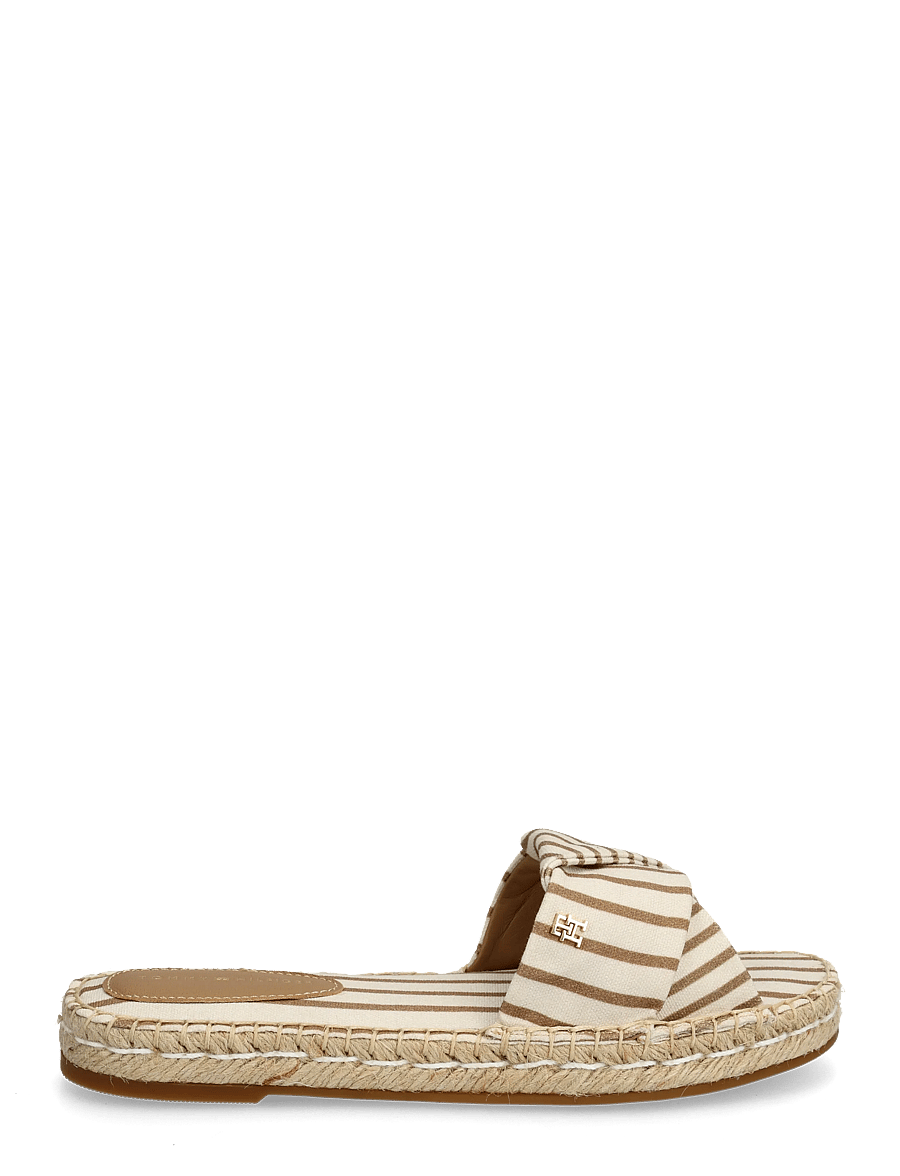 Tommy Hilfiger - ESPADRILLE MULE SANDAL STRIPES - flache sandalen - soft cream - 1