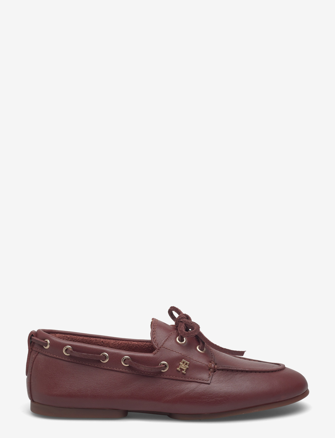Tommy Hilfiger - TH SLEEK LEATHER BOAT SHOE - boat shoes - cherry chestnut - 1