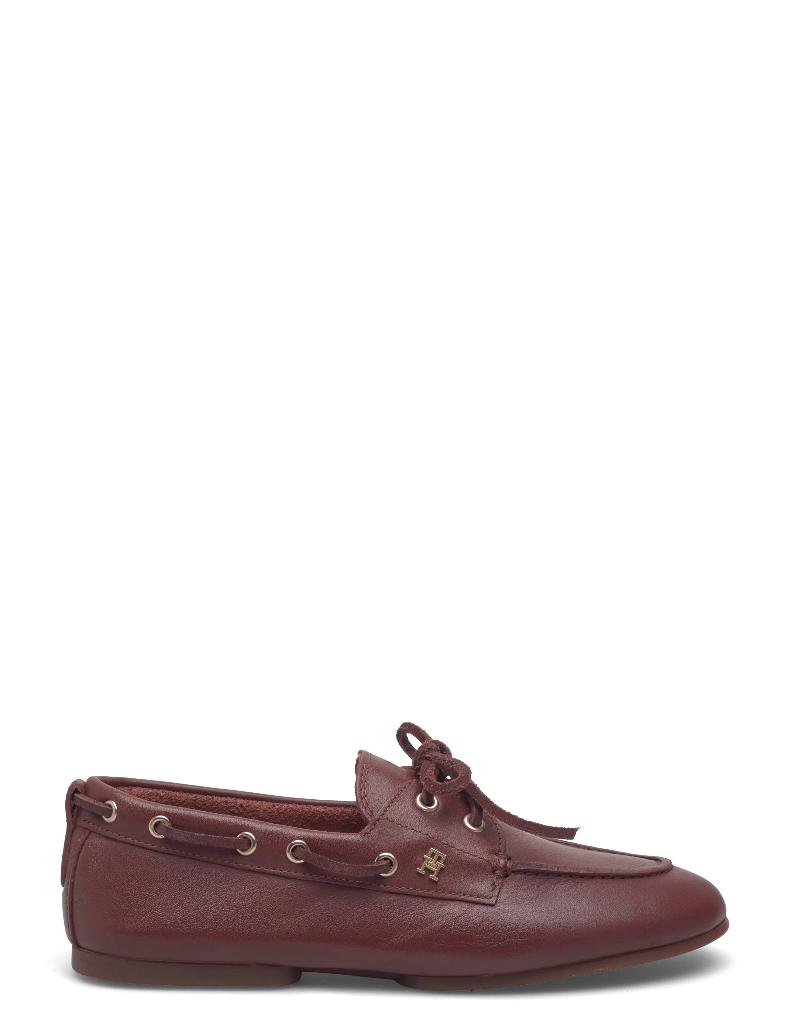 Tommy Hilfiger - TH SLEEK LEATHER BOAT SHOE - sejlersko - cherry chestnut - 1