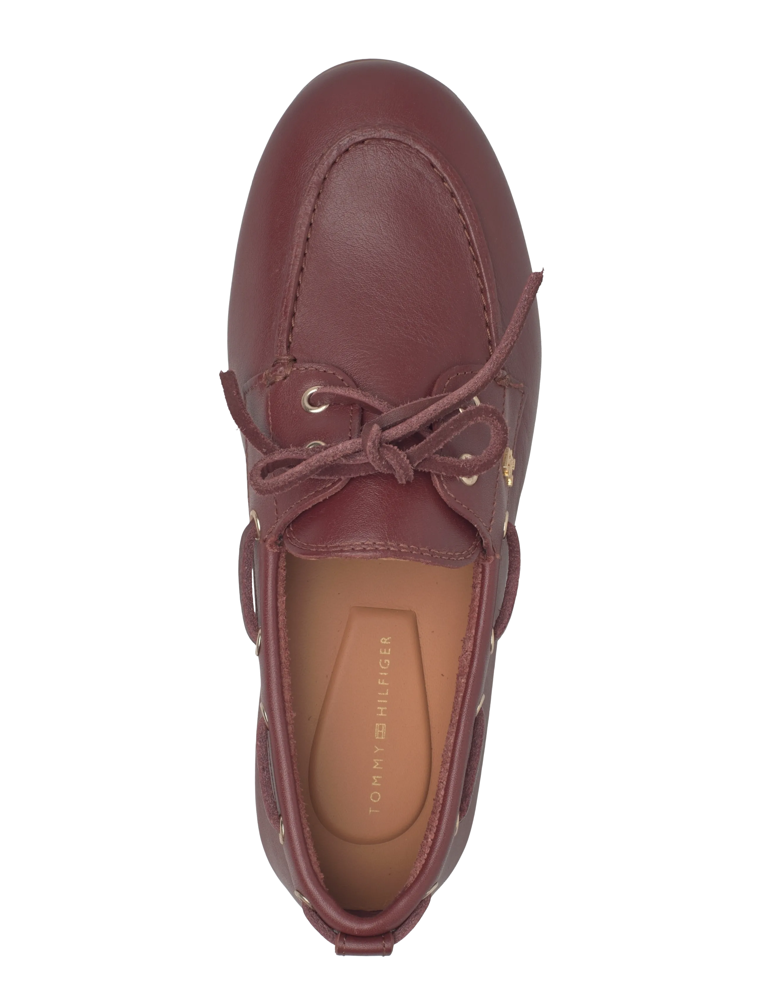 Tommy Hilfiger - TH SLEEK LEATHER BOAT SHOE - sejlersko - cherry chestnut - 3