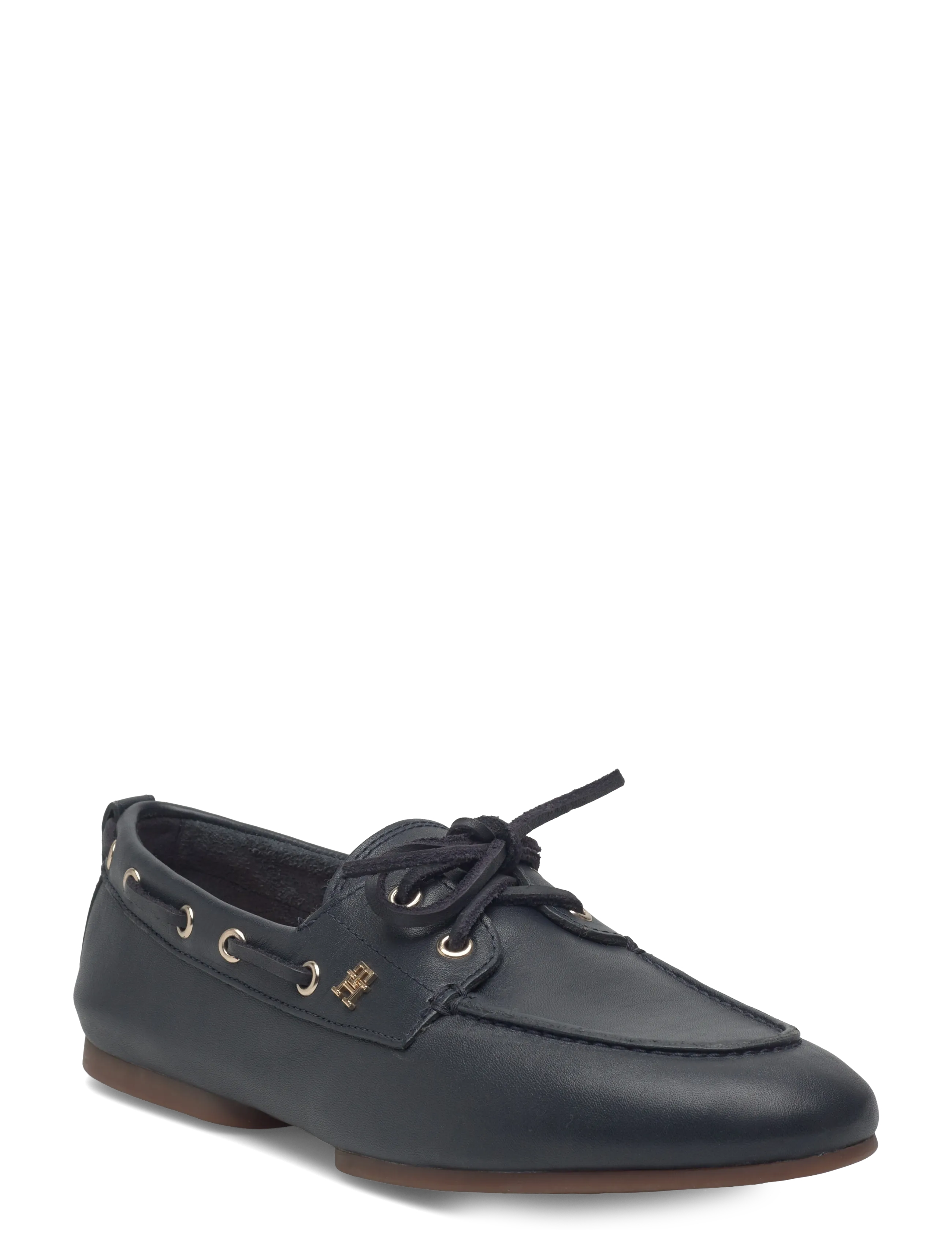 Tommy Hilfiger TH SLEEK LEATHER BOAT SHOE - Bootsschuhe - SPACE BLUE / navy