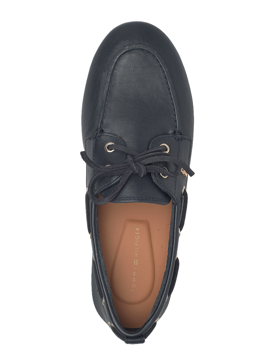 Tommy Hilfiger - TH SLEEK LEATHER BOAT SHOE - bootsschuhe - space blue - 3