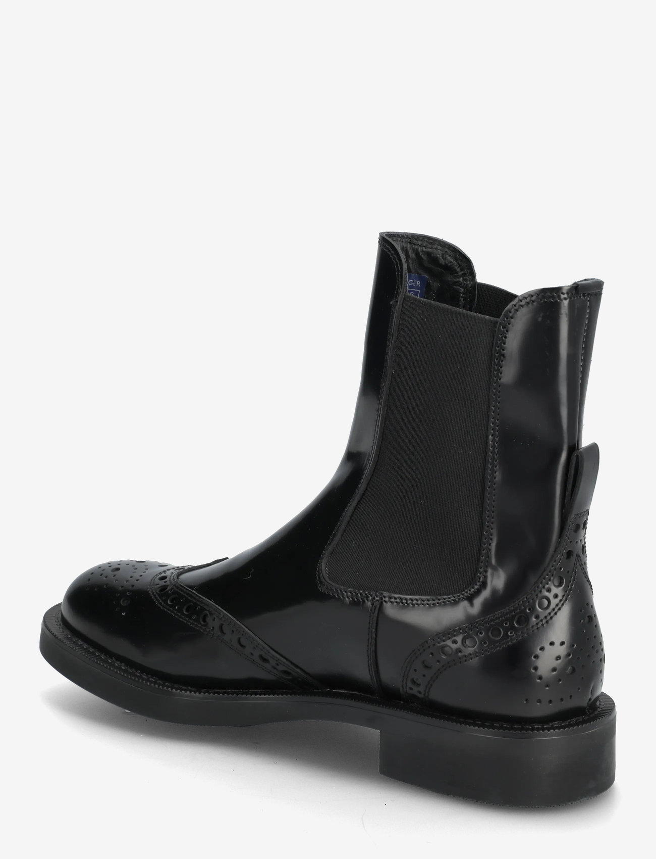 Tommy Hilfiger - BROGUE LEATHER CHELSEA BOOT - płaskie botki - black - 2