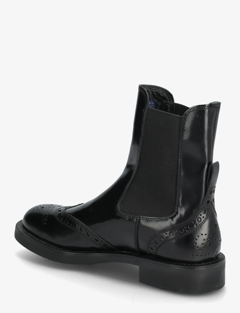 Tommy Hilfiger - BROGUE LEATHER CHELSEA BOOT - flache stiefeletten - black - 2