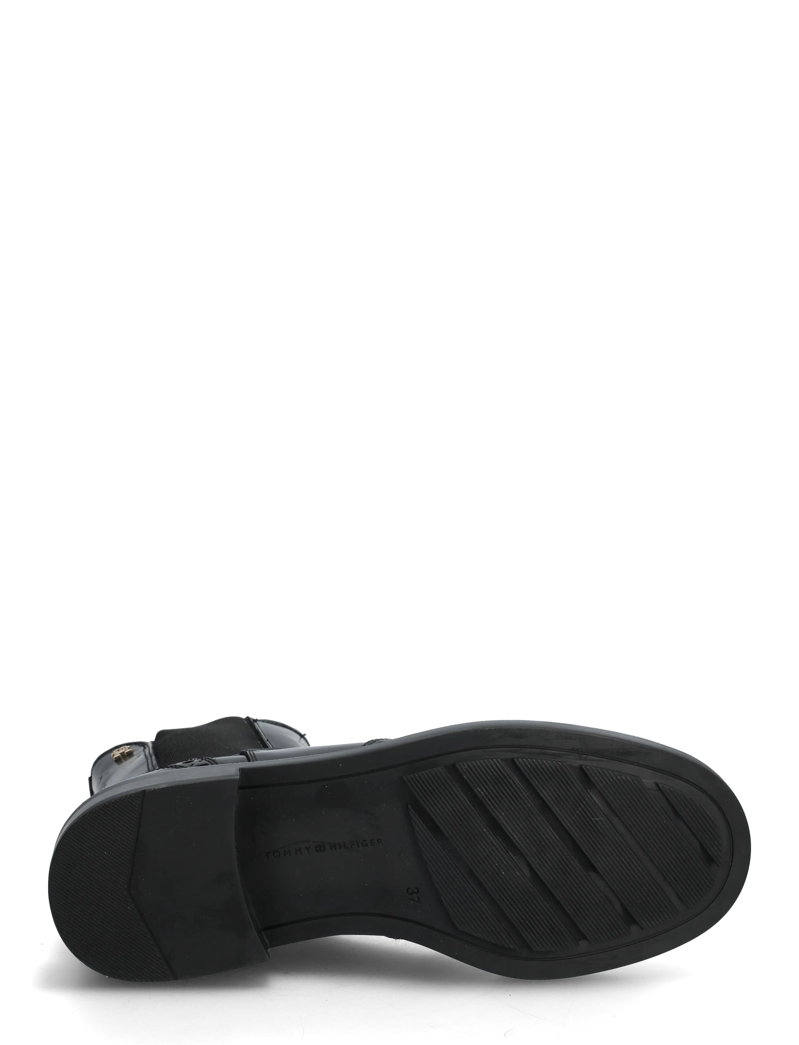 Tommy Hilfiger - BROGUE LEATHER CHELSEA BOOT - platta ankelboots - black - 4