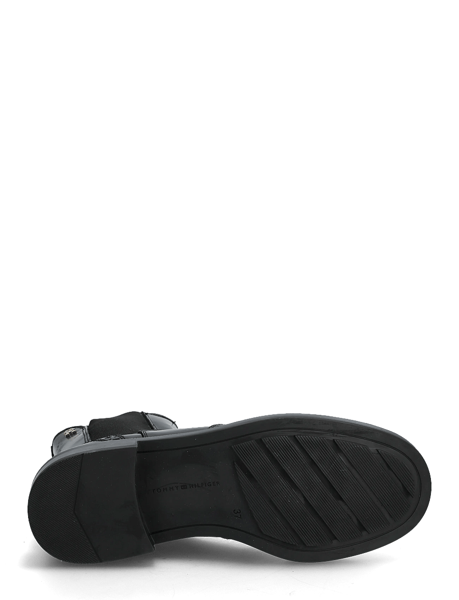 Tommy Hilfiger - BROGUE LEATHER CHELSEA BOOT - flade ankelstøvler - black - 4