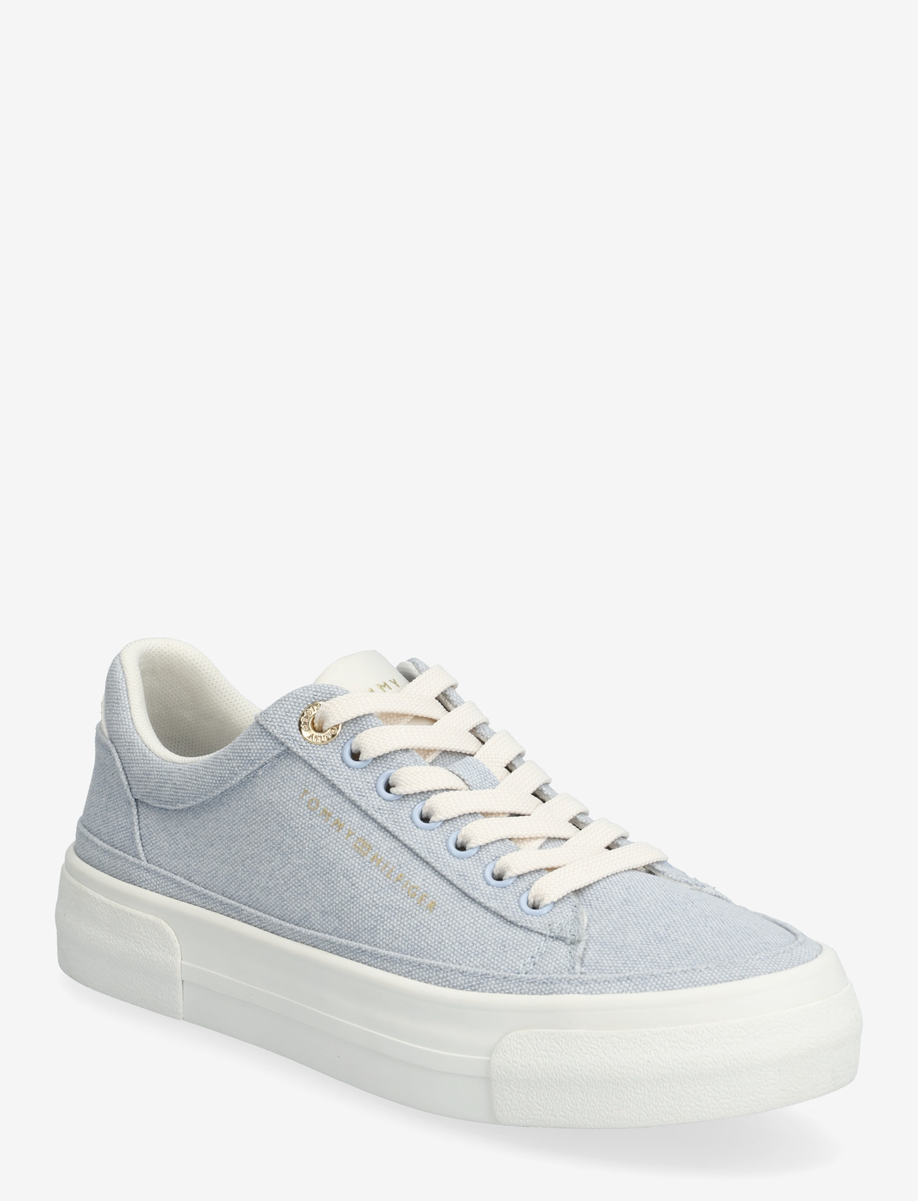 Tommy Hilfiger - TH FOXING PLATFORM WASHED CANVAS - låga sneakers - breezy blue - 0